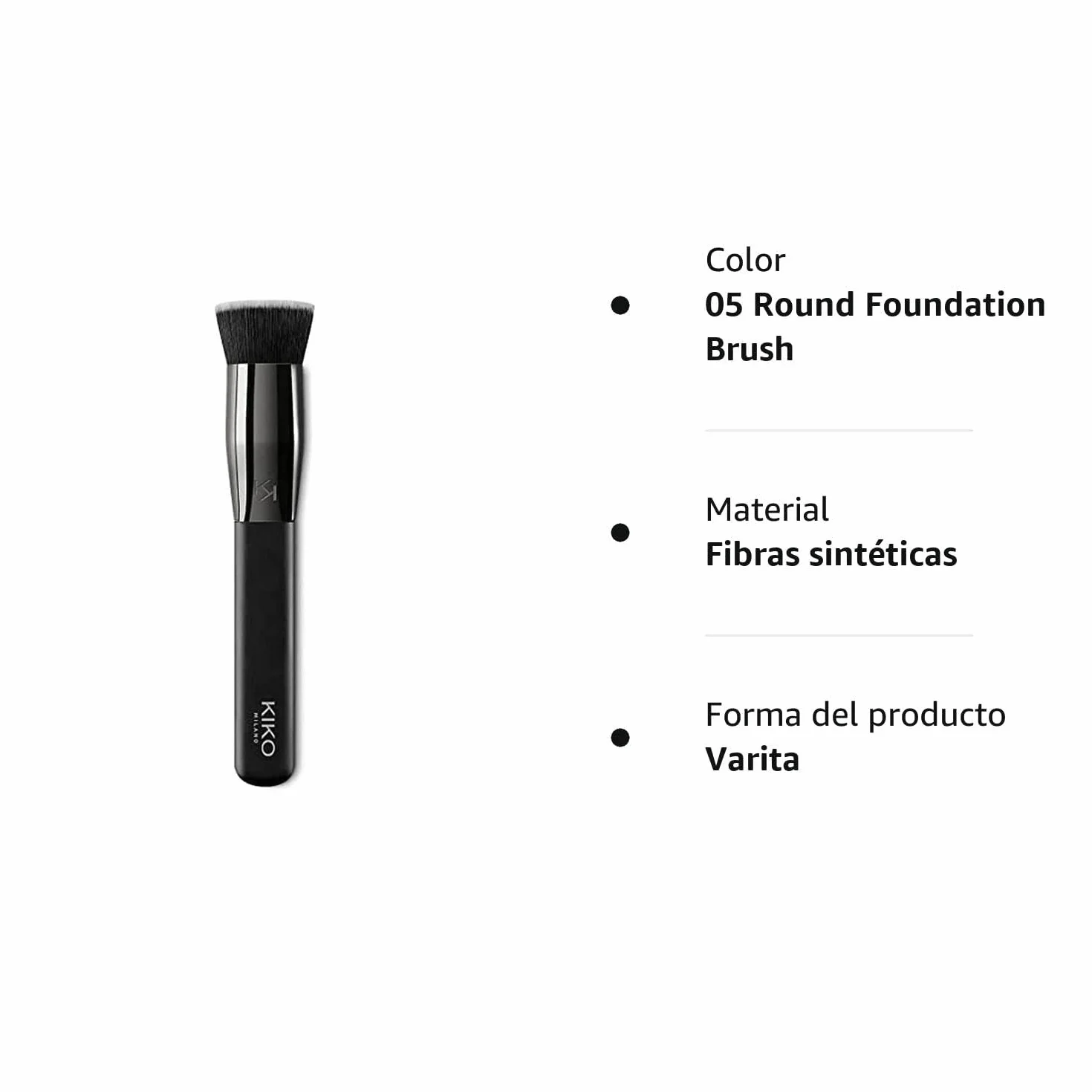 KIKO Milano Face 05 Round Foundation Brush | Pennello Dal Taglio Piatto Per Prodotti Liquidi O In Mousse, Fibre Sintetiche
