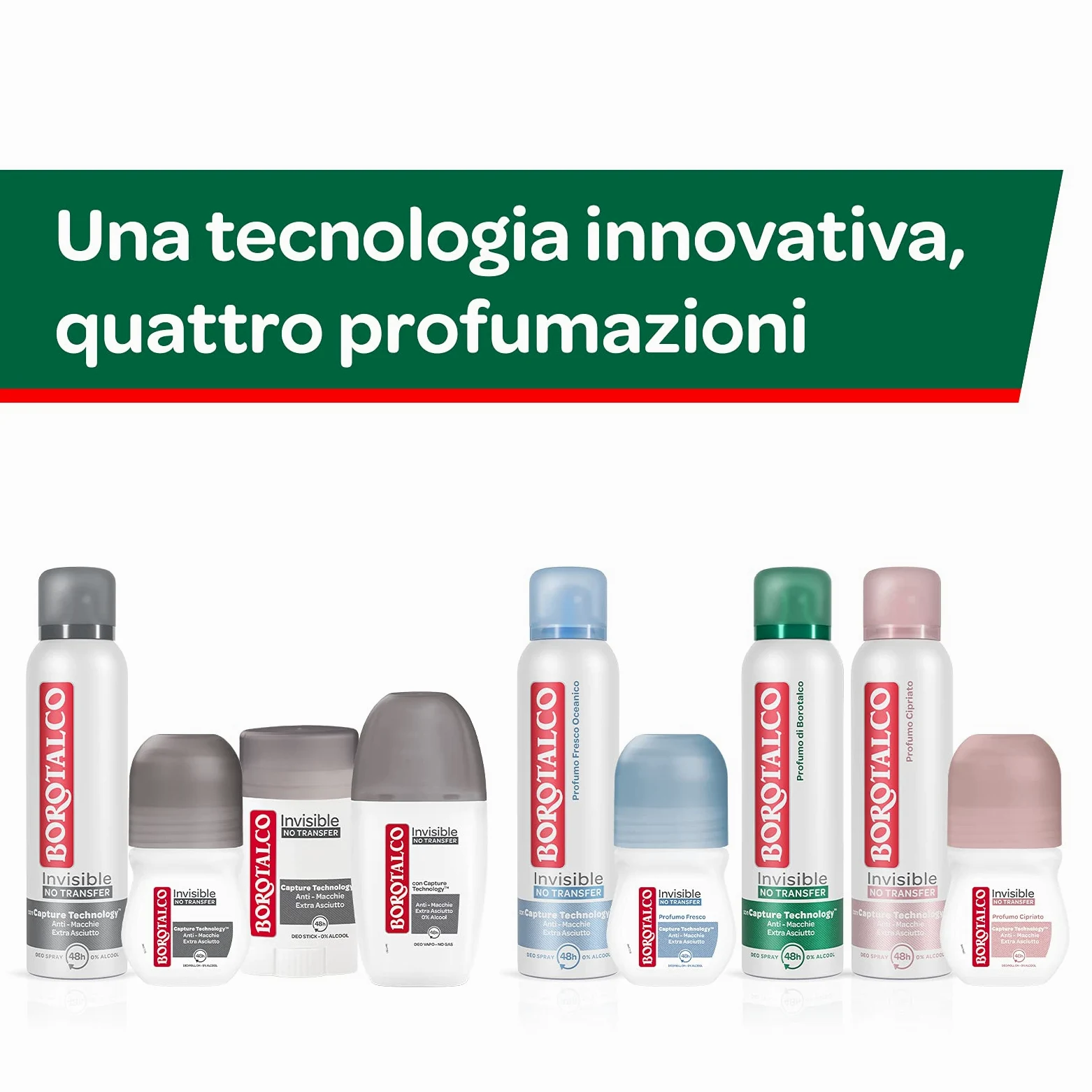 Borotalco Deodorante Invisible Spray 150ml, Profumo Classico di Invisible - Pacco da 12