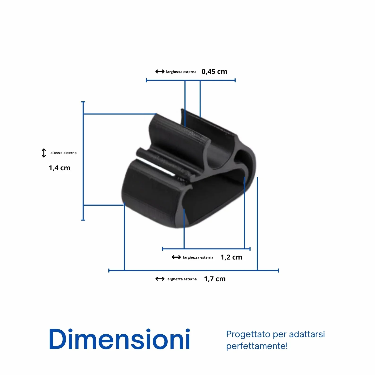 Set di 6 clip di serraggio per Peugeot 3008, 5008, Citroen C5, DS7 - fascette robuste per braccio tergicristallo anteriore