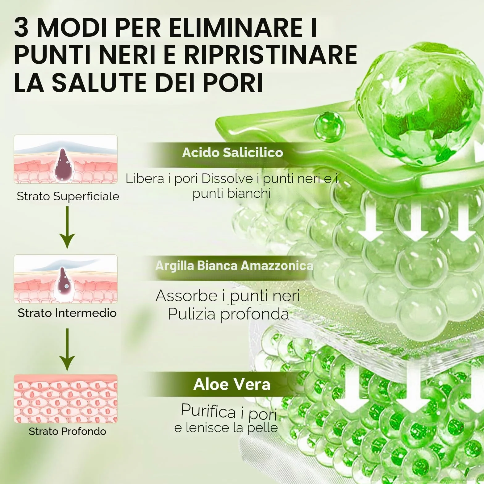 LANBENA - Rimozione di punti neri, per rimuovere la testa nera del viso, rimozione punti neri (29,8 g)