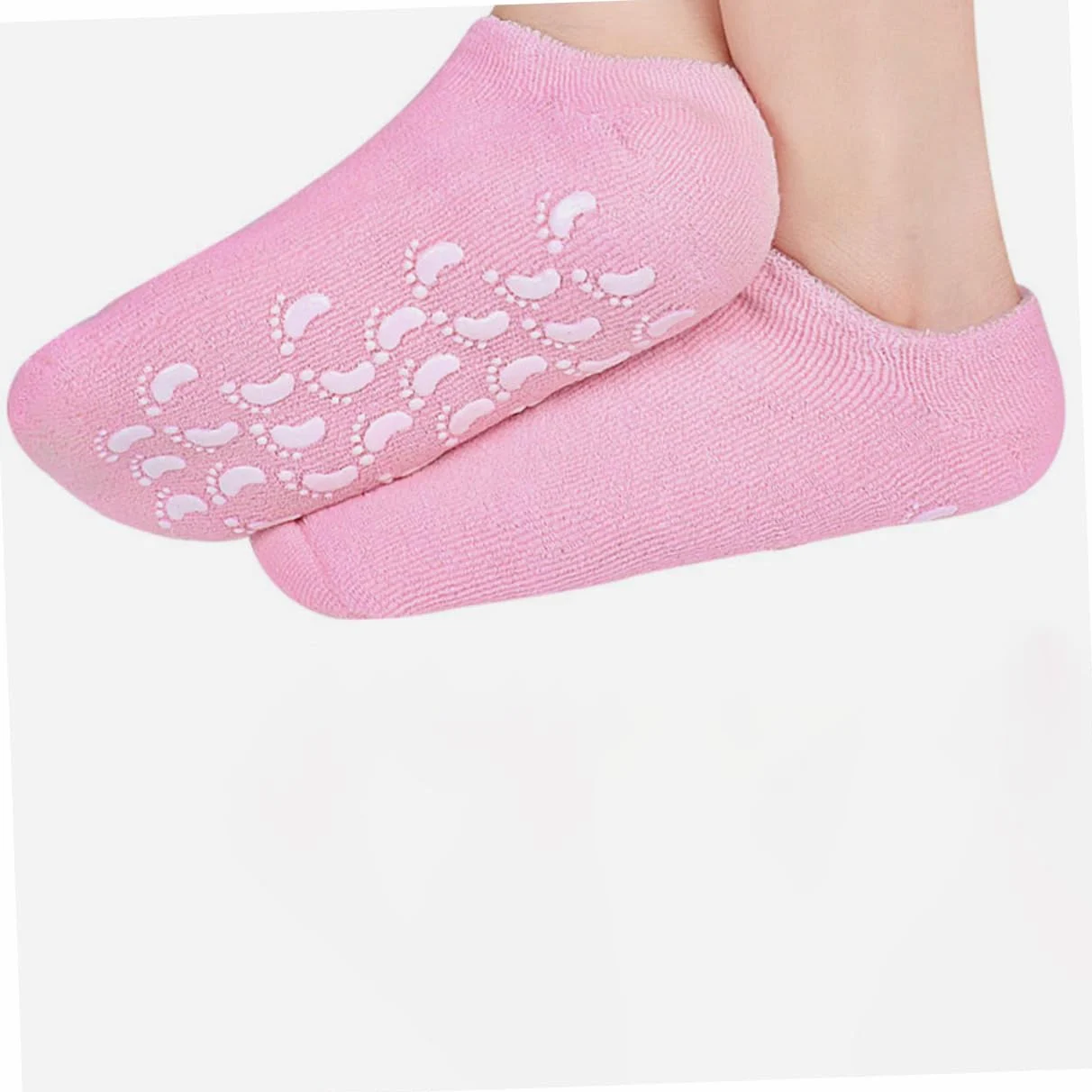 Calzini Idratanti Spa per Piedi 3 Paia Cotone Antiscivolo | Riutilizzabili, Protezione Dalla Secchezza e Ruvidità, Uso Casa e Beauty Salon
