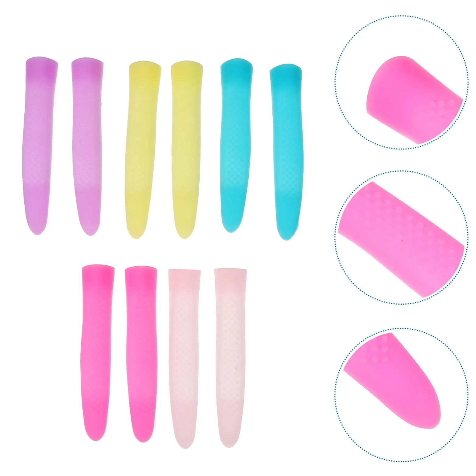 15paia Coprimanico Silicone Antiscivolo Per Forbici Cuticole Di Manicotti Protettivi Per Trimmer Facile Da Installare e Sicuro Per Uso Manicure