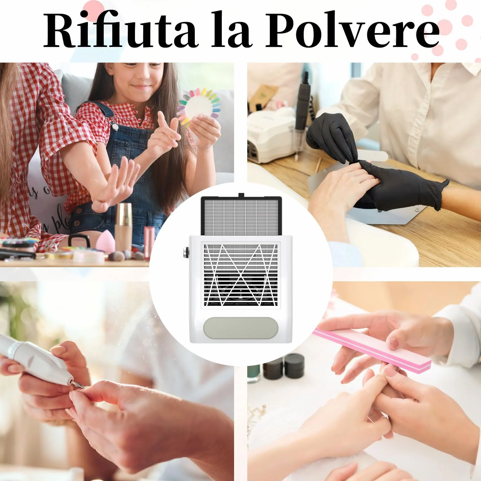 AISEELY Nail Cleaner, Nail Cleaner, Aspirapolvere, Nail Improvement Machine Accessori