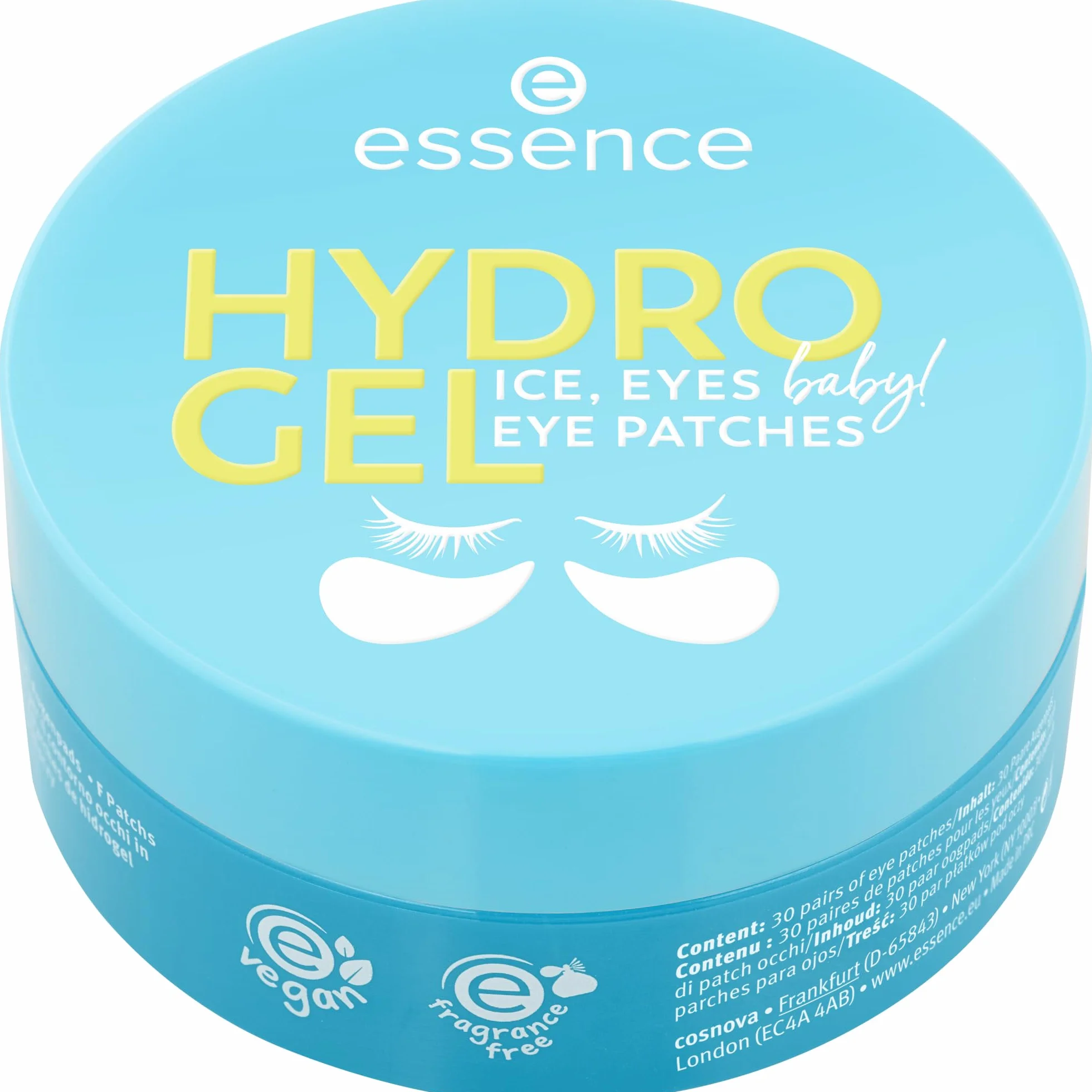 essence Patch occhi HYDRO GEL ICE, EYES, baby! 30 coppie, idratante, rinfrescante, brillante (30pair)