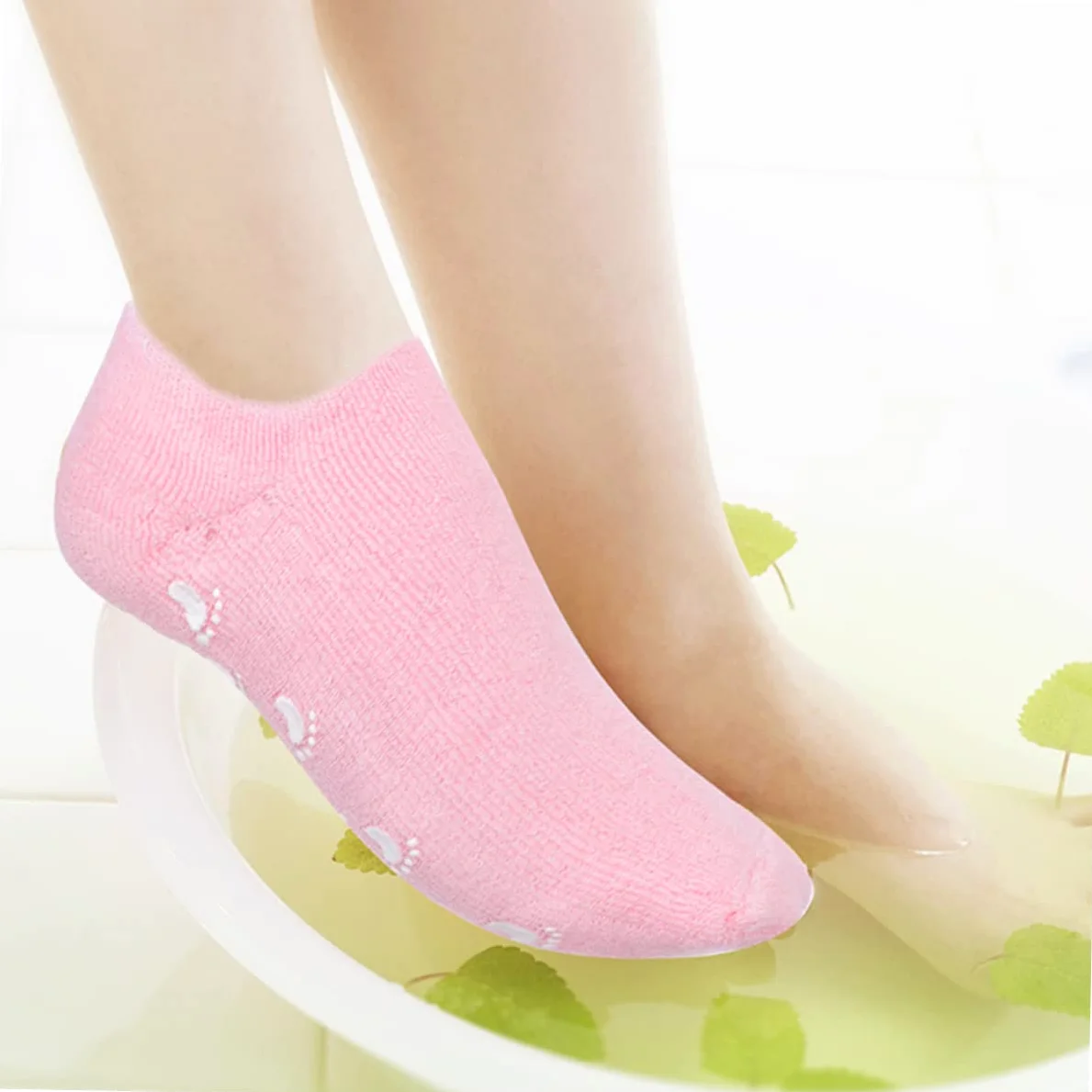 Calze Idratanti per Piedi Spa 3 Paia in Cotone Gel | Fibra Elastica, Effetto Lenitivo e Protettivo, Leggere da Portare, Uso Quotidiano e Lavori Domestici