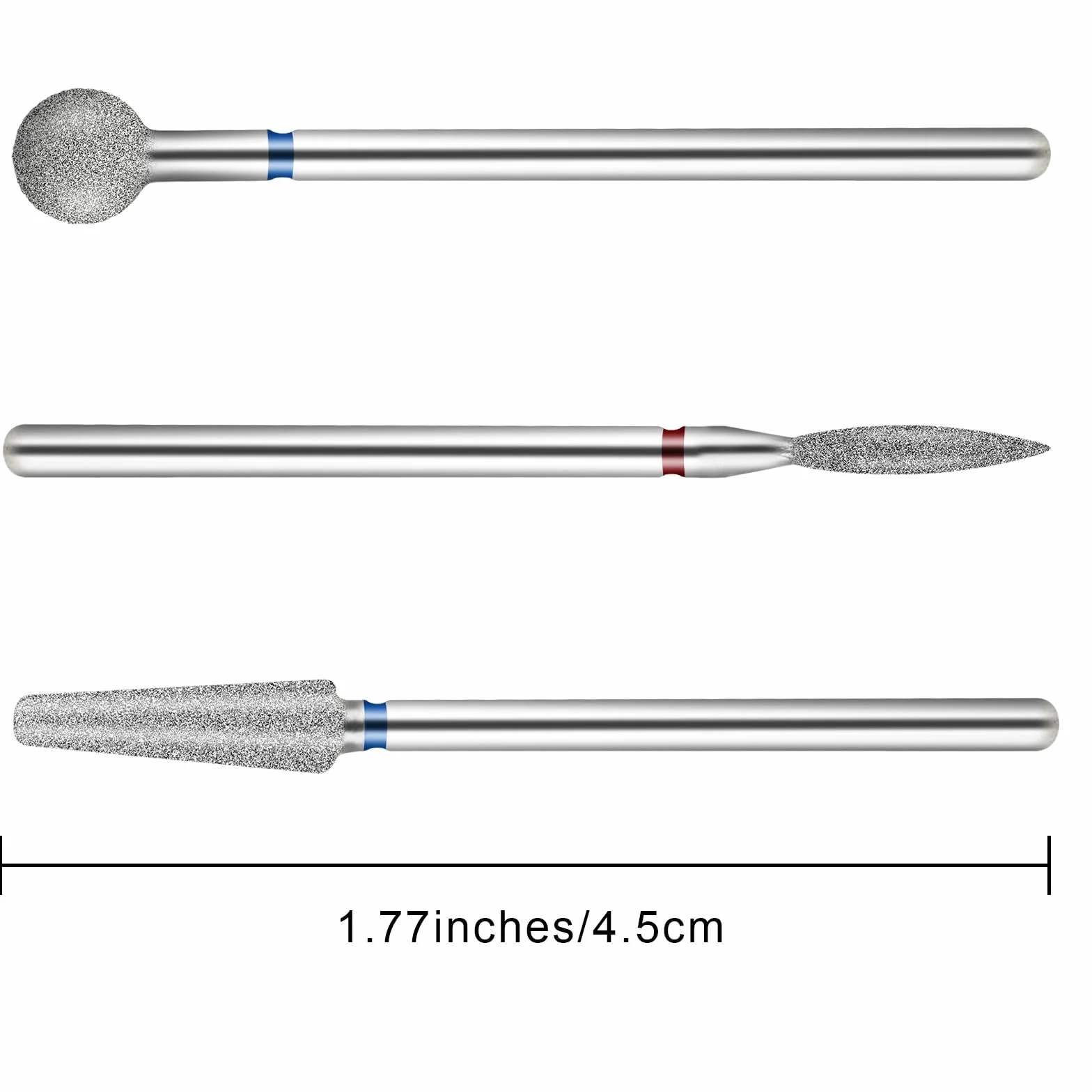 Qianyu Set 3 punte per fresa unghie lega tungsteno metallo duro professionali manicure pedicure