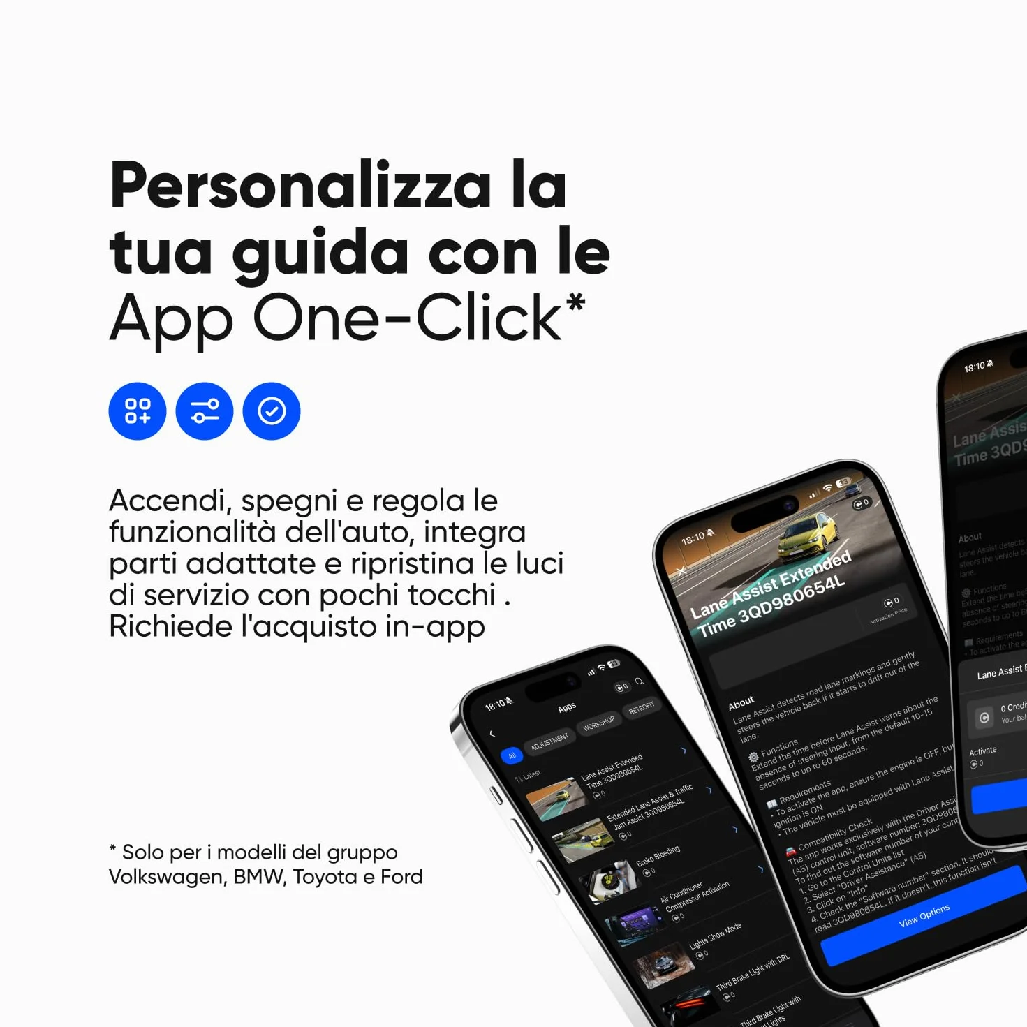 OBDeleven 3 Bluetooth OBD2 Auto Diagnostica Lettore di codici diagnostici Scanner per auto iOS e Android
