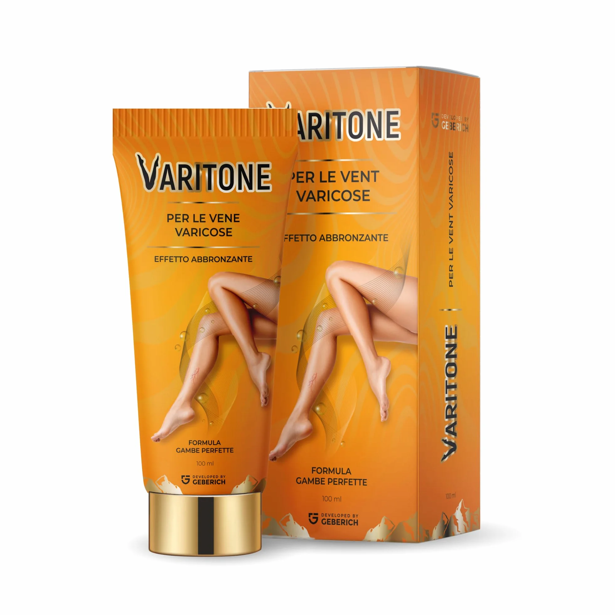 Crema Anti-Varicose VARITONE | Gambe Stanche e Pesanti | con Mentolo, Centella Asiatica, Olio di semi d’uva e 12 Attivi Botanici | 100 ml | 100% Naturale Senza Parabeni