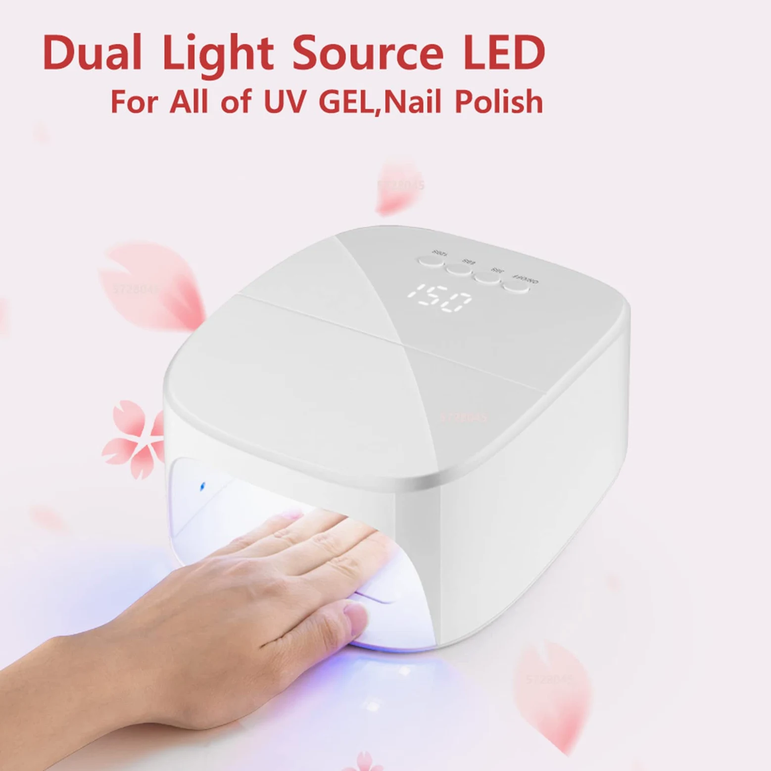 ZYC Lampada per Unghie a LED Senza Fili UV 60W Ricaricabile 8000mAH Lampada Gel Senza Fili Lampada per Unghie Smalto per Unghie Lampada arricciacapelli per Tutti Gli smalti per Unghie in Gel