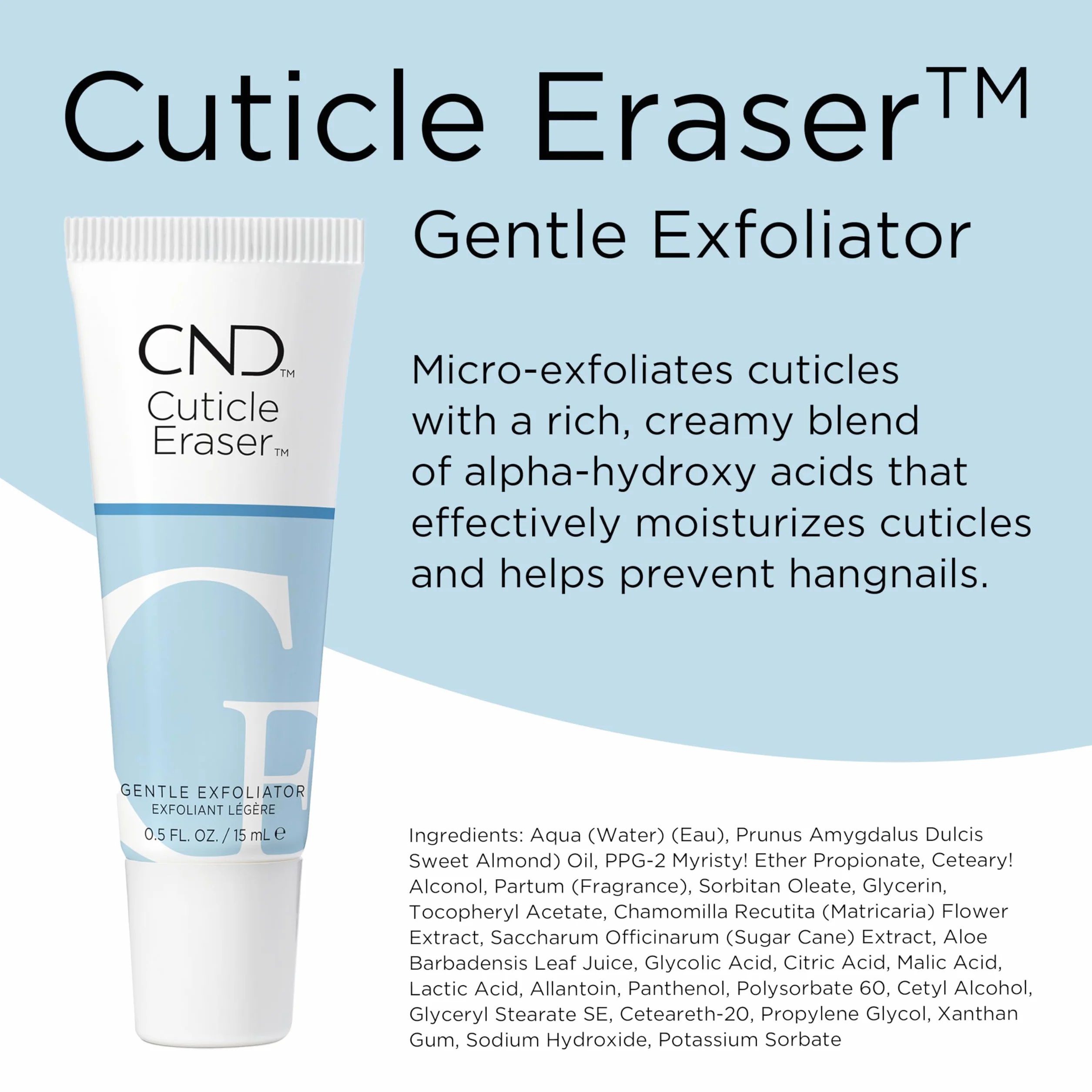 CND Cuticle Eraser - Gomma per cuticole con effetto esfoliante, 14 ml