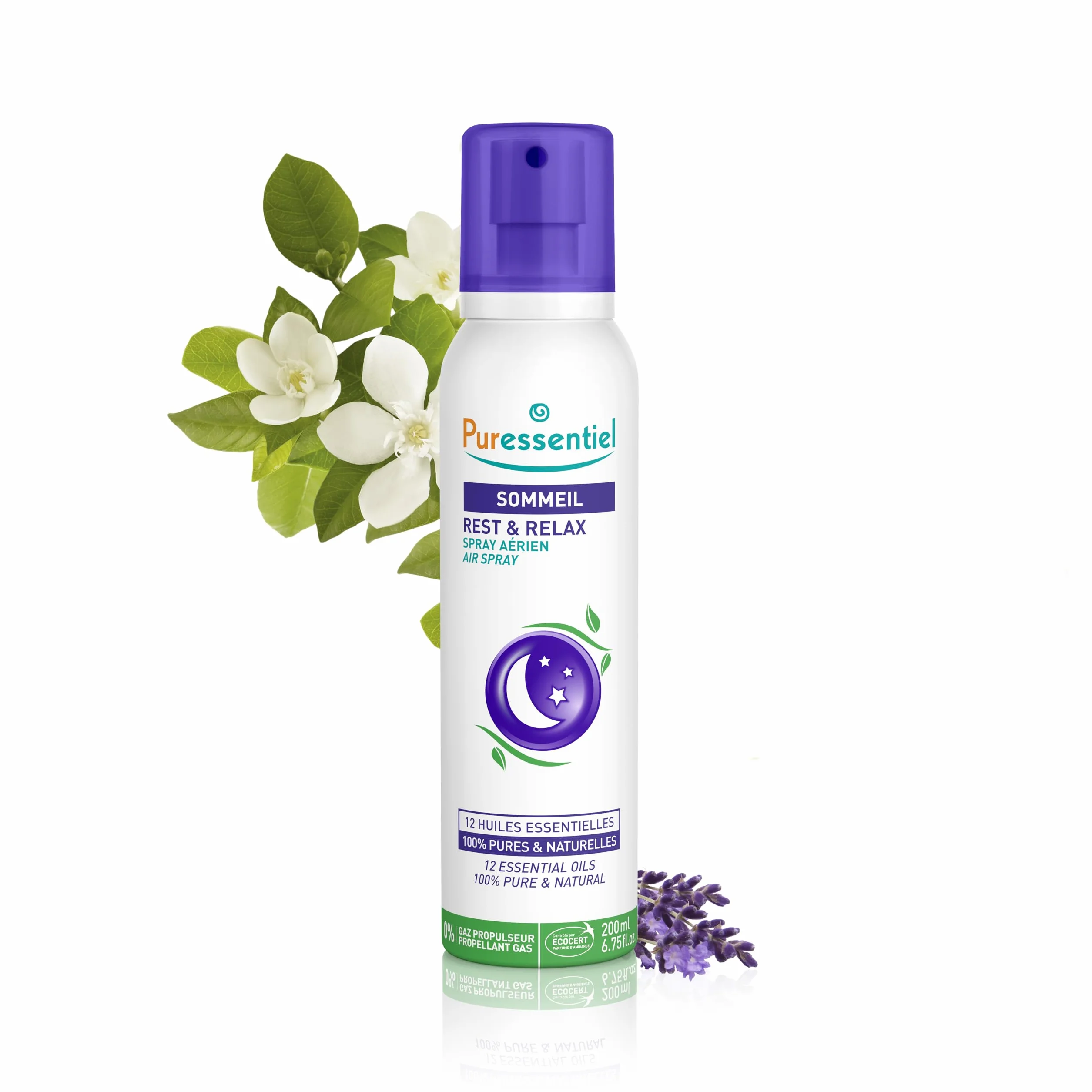 Puressentiel Sonni Sereni Spray per l’aria 200 ml 12 Oli essenziali lenitivi rilassanti