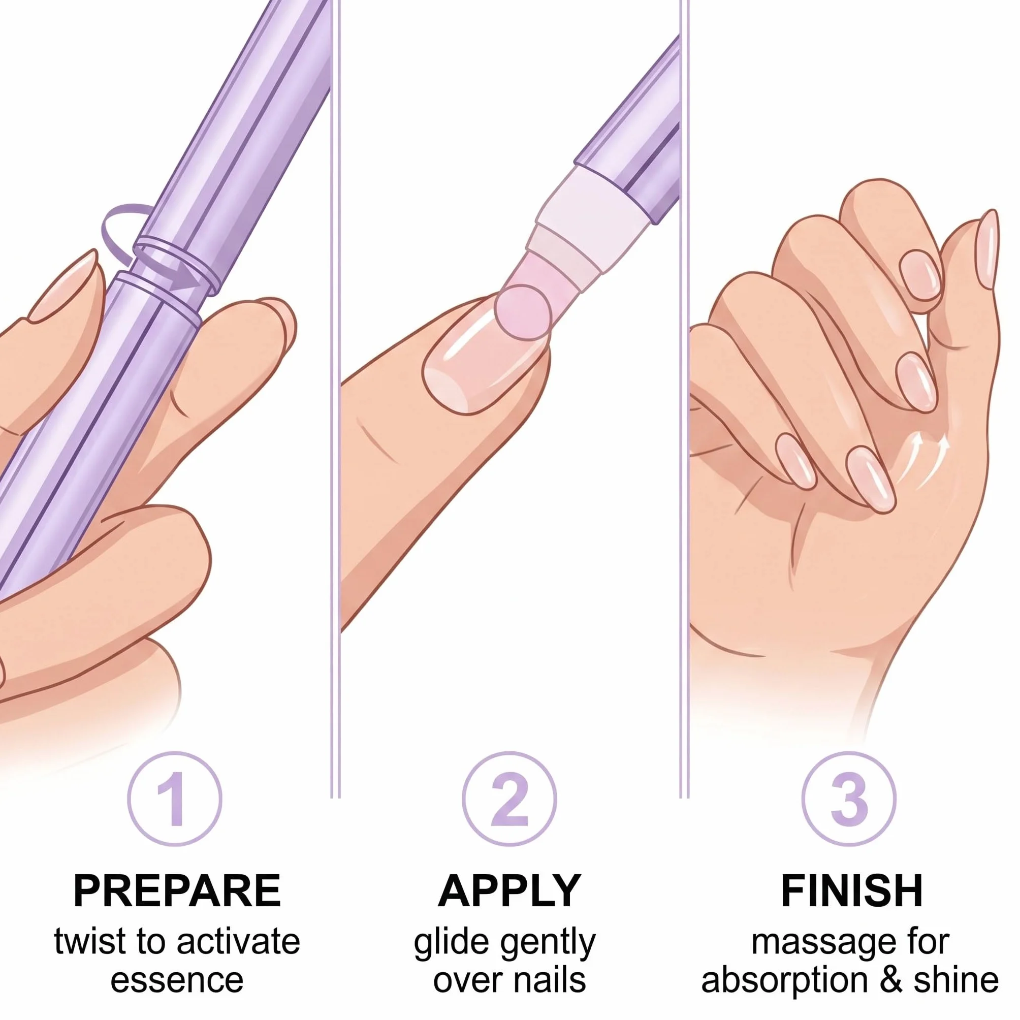 GXGM 2 Pezzi Penna Olio per Cuticole Unghie, Nail Care Pen, Strumento 3 in 1 per Rimuovere, Idratare e Rinforzare Cuticole, Ripara Unghie Secche e Screpolate