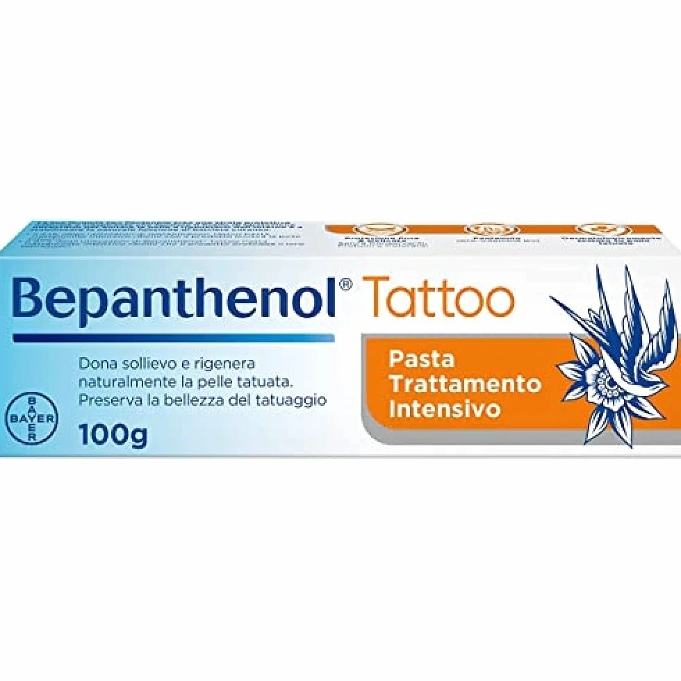 Bepanthenol Tattoo Pasta Trattamento Intensivo Crema Tatuaggi con Pantenolo 100g
