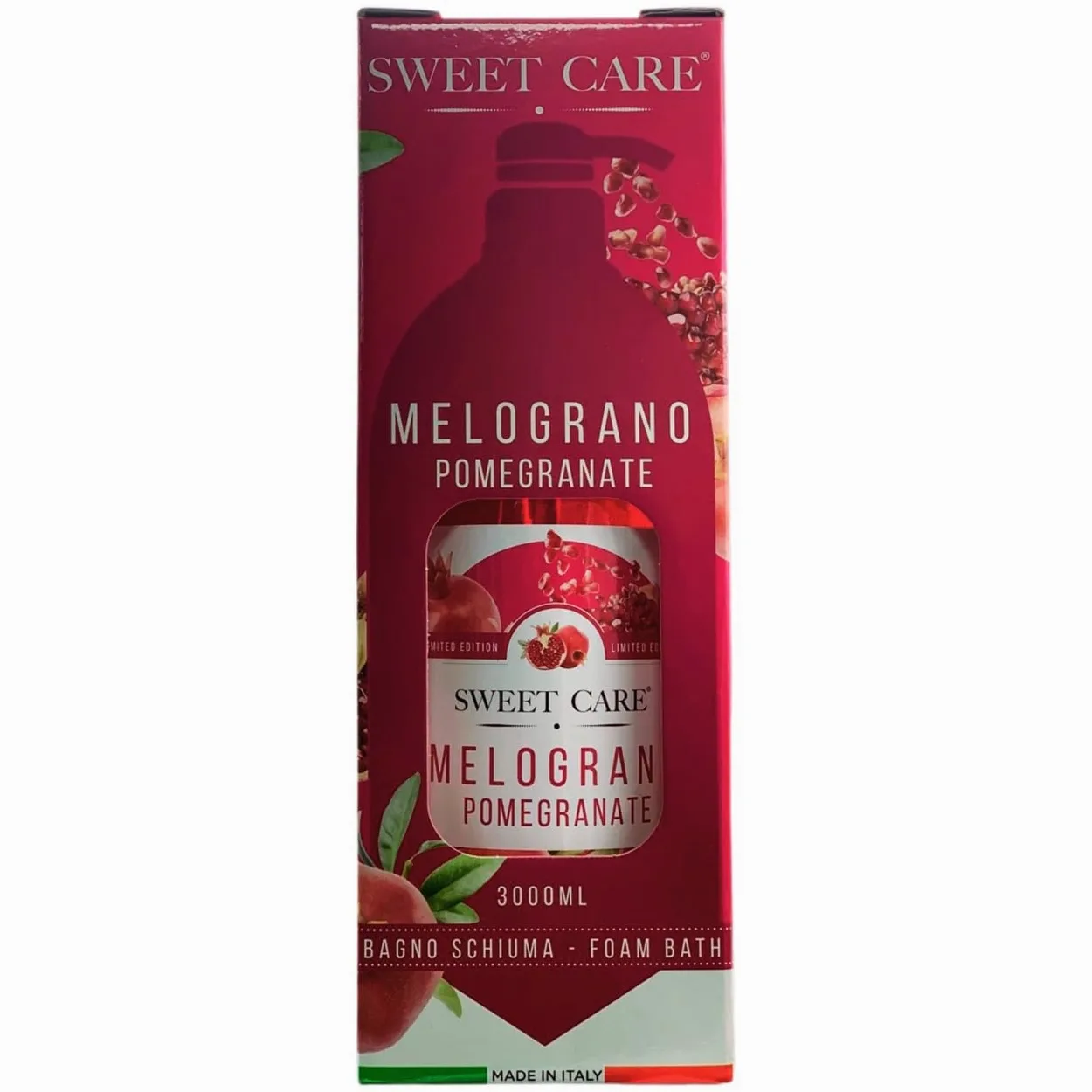 2x Bagnoschiuma MELOGRANO Con Dispenser,Dolce Profumazione Al Melograno e Mirtillo Nero.La Sua Formulazione Limita L’Insorgenza Di Reazioni Avverse e Garantisce Un’Estrema Tollerabilità Cutanea 3000ml
