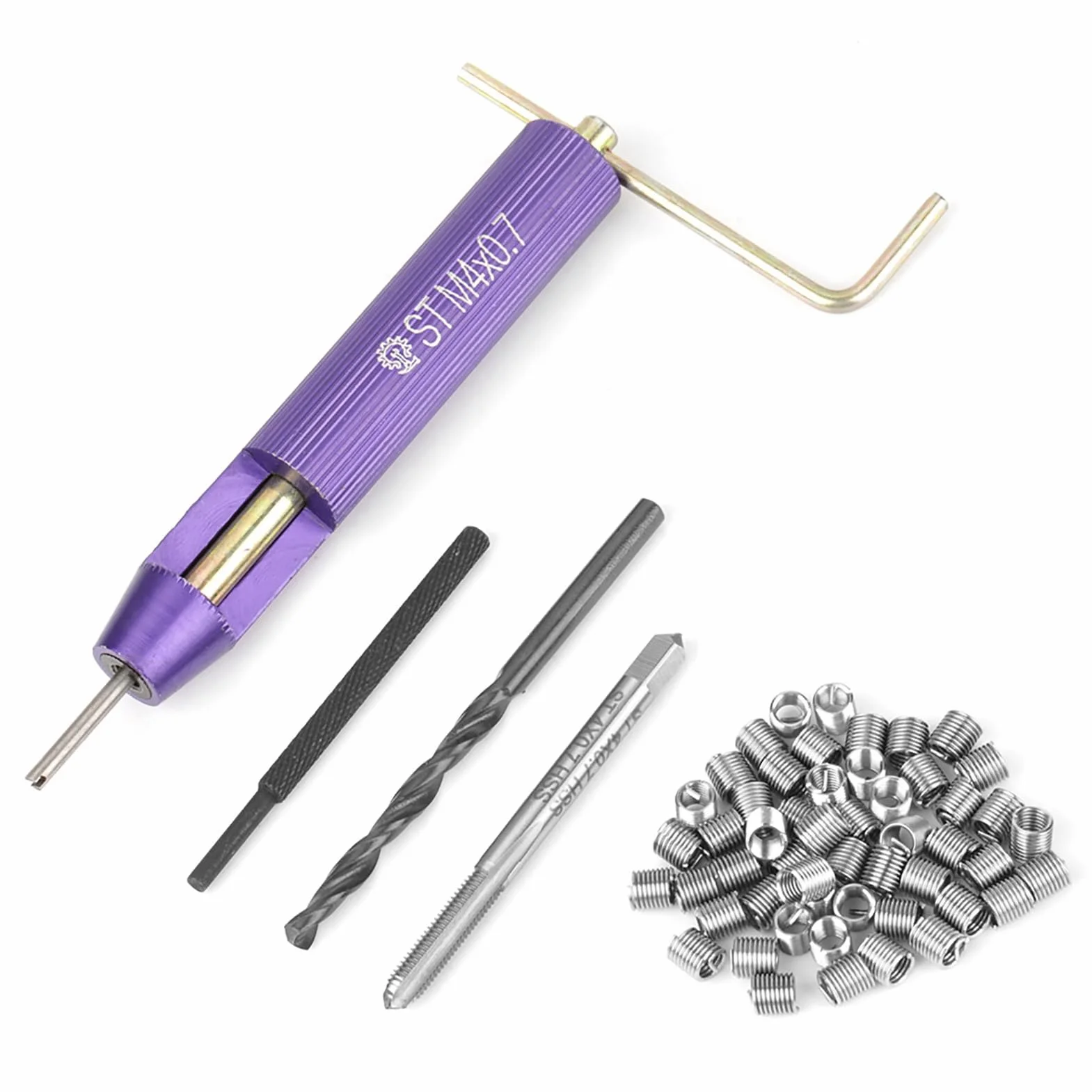 Kit riparazione filettatura acciaio inox M4 x 2D 50 pezzi