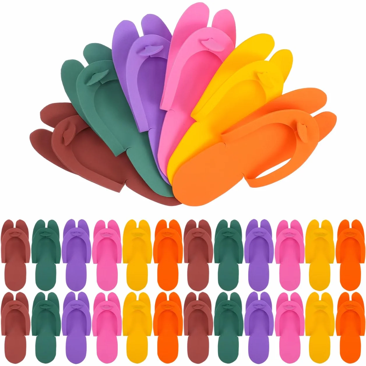 Holibanna 24 Paia di pantofole USA E getta in Schiuma per Pedicure infradito da viaggio 29 Cm