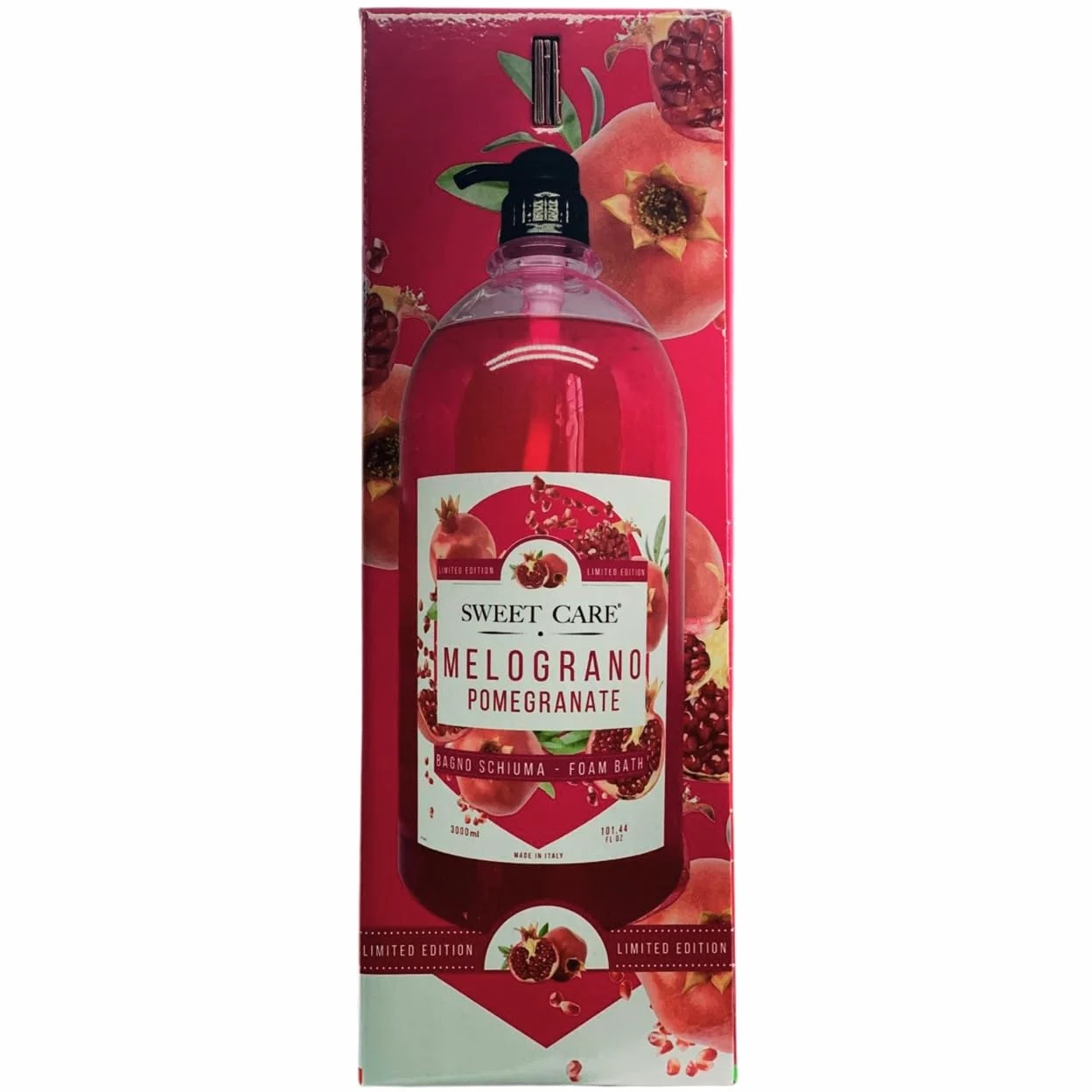 2x Bagnoschiuma MELOGRANO Con Dispenser,Dolce Profumazione Al Melograno e Mirtillo Nero.La Sua Formulazione Limita L’Insorgenza Di Reazioni Avverse e Garantisce Un’Estrema Tollerabilità Cutanea 3000ml