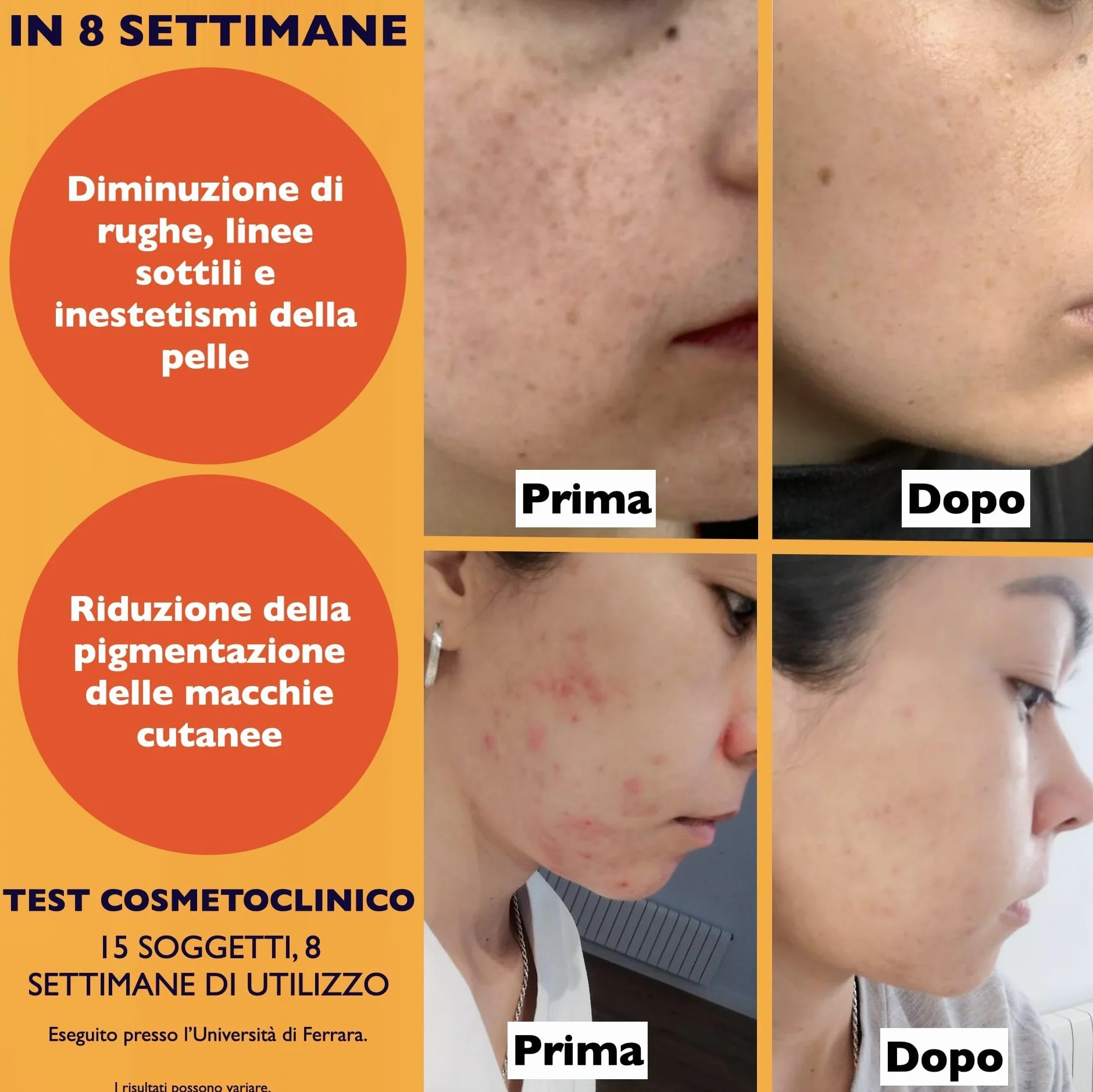 Bio Siero Vitamina C e Vit. E. Siero Viso Acido Ialuronico Antirughe, Antimacchie Illuminante, Antietà, 60ml