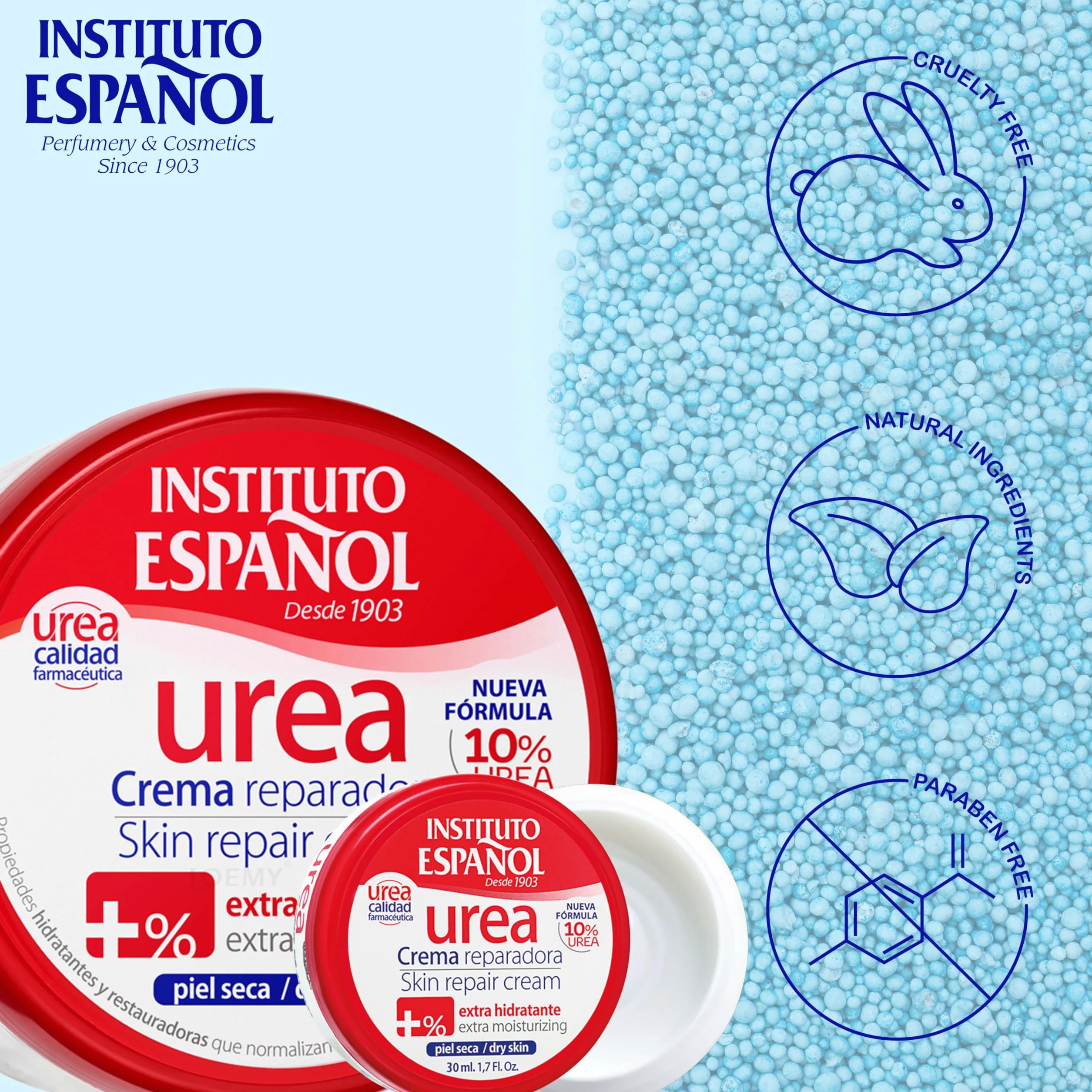 Instituto Español Crema Corpo Idratante per Pelle Secca e Screpolata, Crema Mani, Piedi, Rigenerante per Pelle Ruvidità, Tattamento Quotidiano con Alto Contenuto di Urea, Set Viaggio 430ml