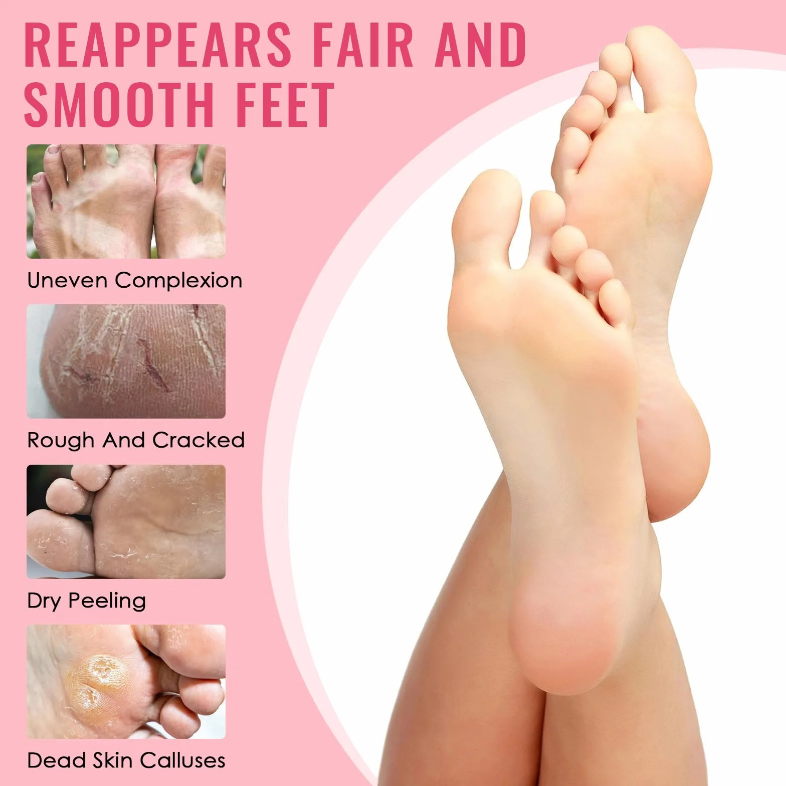 2 Paia Maschera Peeling Piedi, Maschera Esfoliante Piedi, Pedimask Nutriente e Idratante, Riparazione Tallone Ruvido, Rimozione di Calli e Pelle Morta Piedi (Aloe Vera + Avocado)