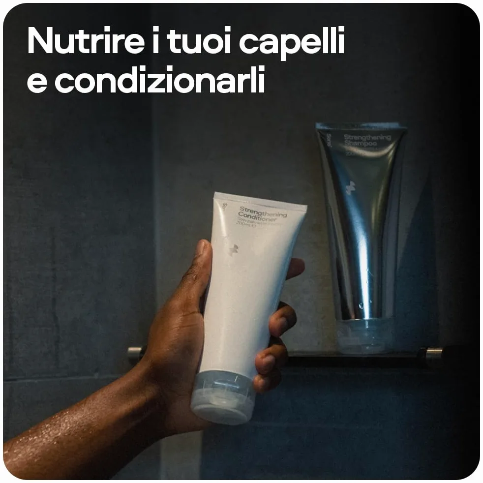 Sons Trattamento Anticaduta e Antidiradamento per Uomo, Include Shampoo e Balsamo con Saw Palmetto e Argilla Ispessente con Caffeina e Biotina, Fornitura 3 Mesi