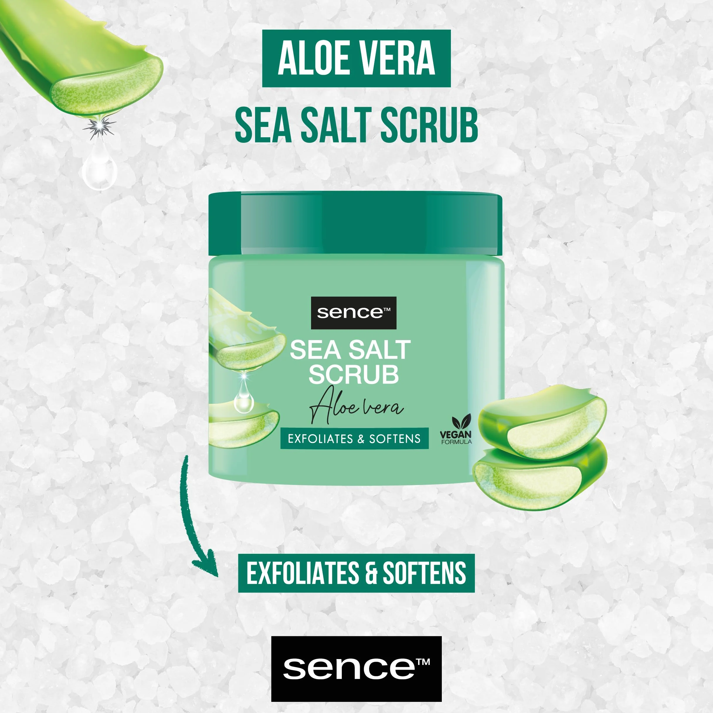 SENCE SCRUB CORPO 500 GR. SEA SALT ALOE VERA VASO