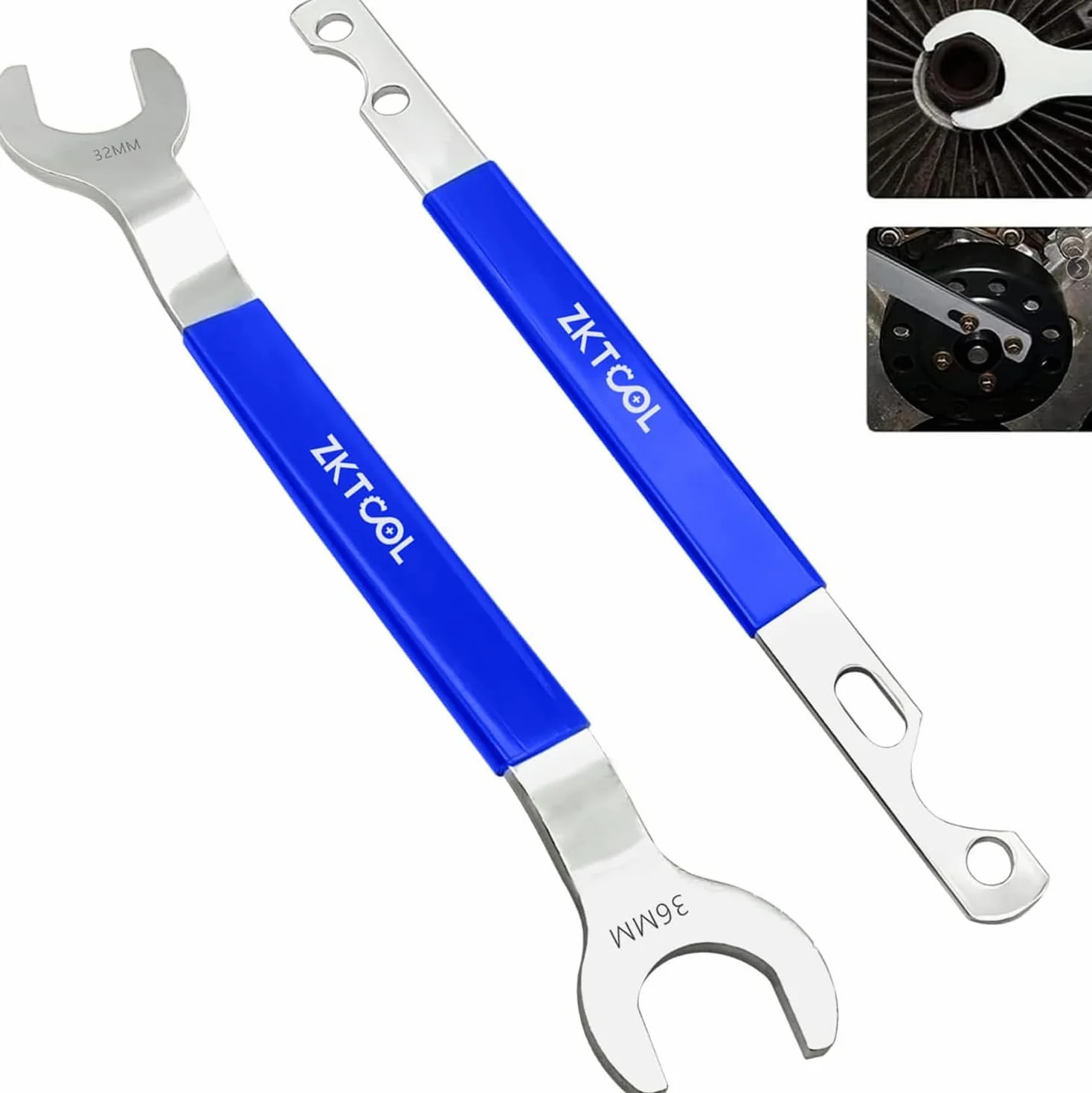 ZKTOOL 32mm e 36mm Set Chiavi Frizione Ventola Compatibile BMW Ford GM Chevrolet