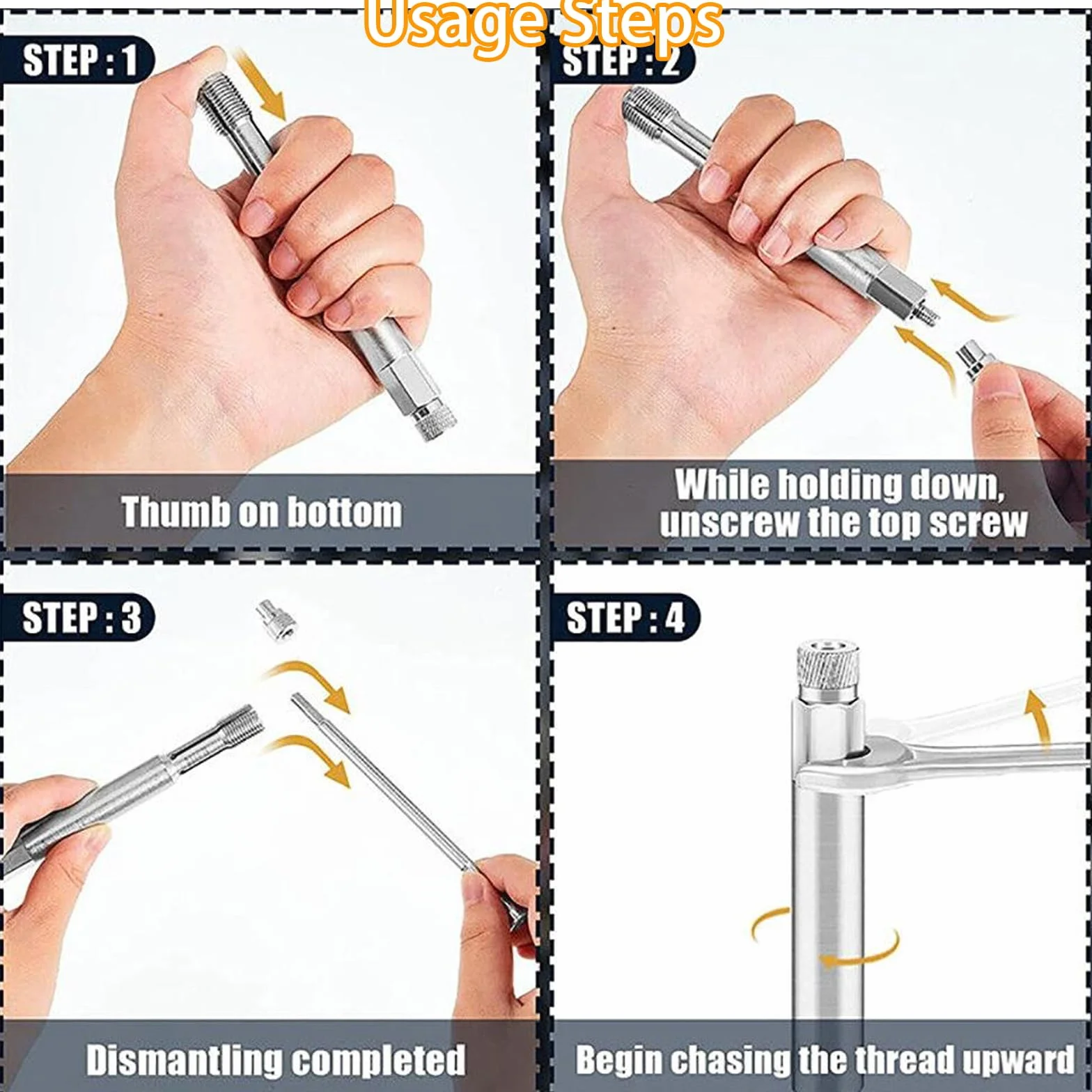 Strumento di Riparazione Filettatura Candela 14 Mm Kit Acciaio