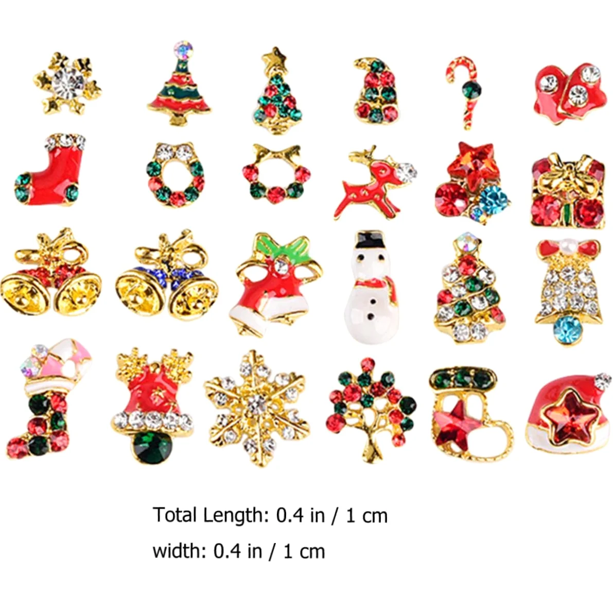 Didiseaon 5 Set Adesivi Per Unghie Natalizi Ciondoli Per Unghie Da Donna Manicure Decorativa Decorazioni Per Unghie Fai Da Te Gioielli Per Unghie Decorazione Per Unghie Lega Pezzi * 5