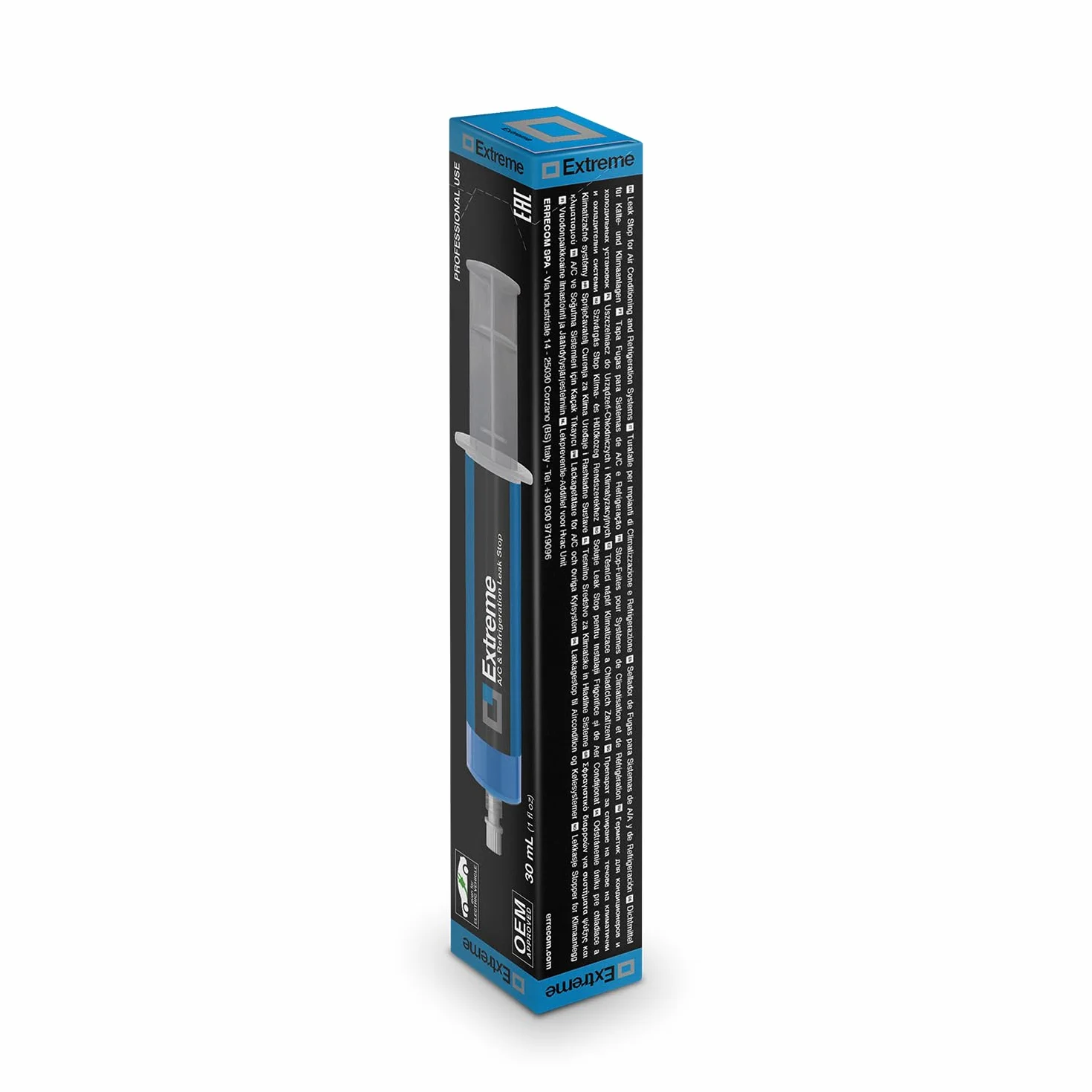 ERRECOM Extreme 30 ml Turafalle per Impianti di Climatizzazione e Refrigerazione con Adattatore 5/16 SAE R410a R32