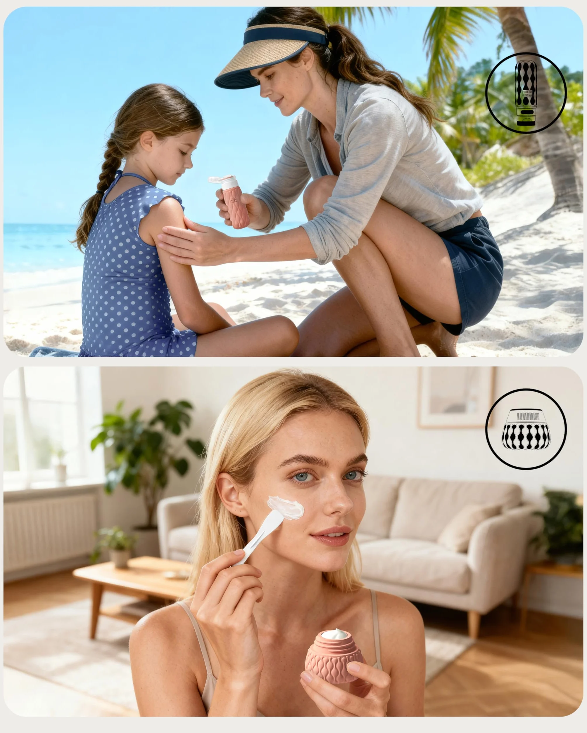 Lericttor Contenitori Viaggio Liquidi 100/50 ml, 8 Pezzi Bottiglie da Viaggio Aereo in Silicone, Set di Flaconi da Viaggio con Borsa da Toilette, Boccette da Viaggio per Shampoo, Lozione, Cosmetici