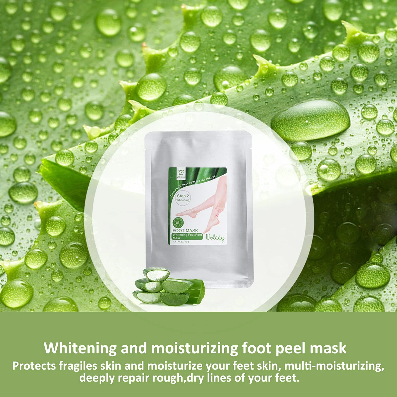 Maschera Piedi Esfoliante,Peeling Piedi Forte,2 Paia 2 Funzioni,Sbiancante Naturale Non Irritante Rimozione Calli Pelle Morta,Odore, Rende Lisci +Bianchi