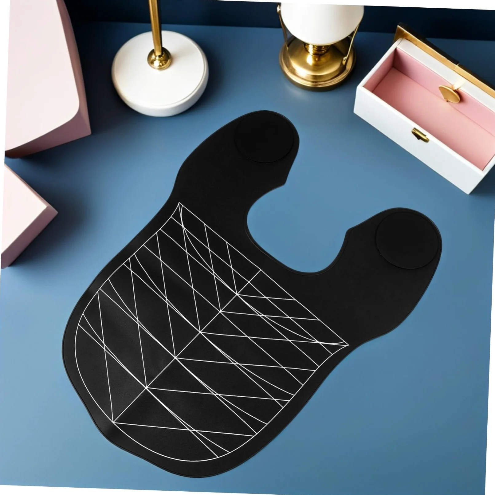 Mantello da Parrucchiere in Silicone Nero, Collare Tinta Chioma, 2 Pezzi | Riutilizzabile, Pulizia Facile, Protezione, Comfort Ergonomico, per Casa e Salone Professionale