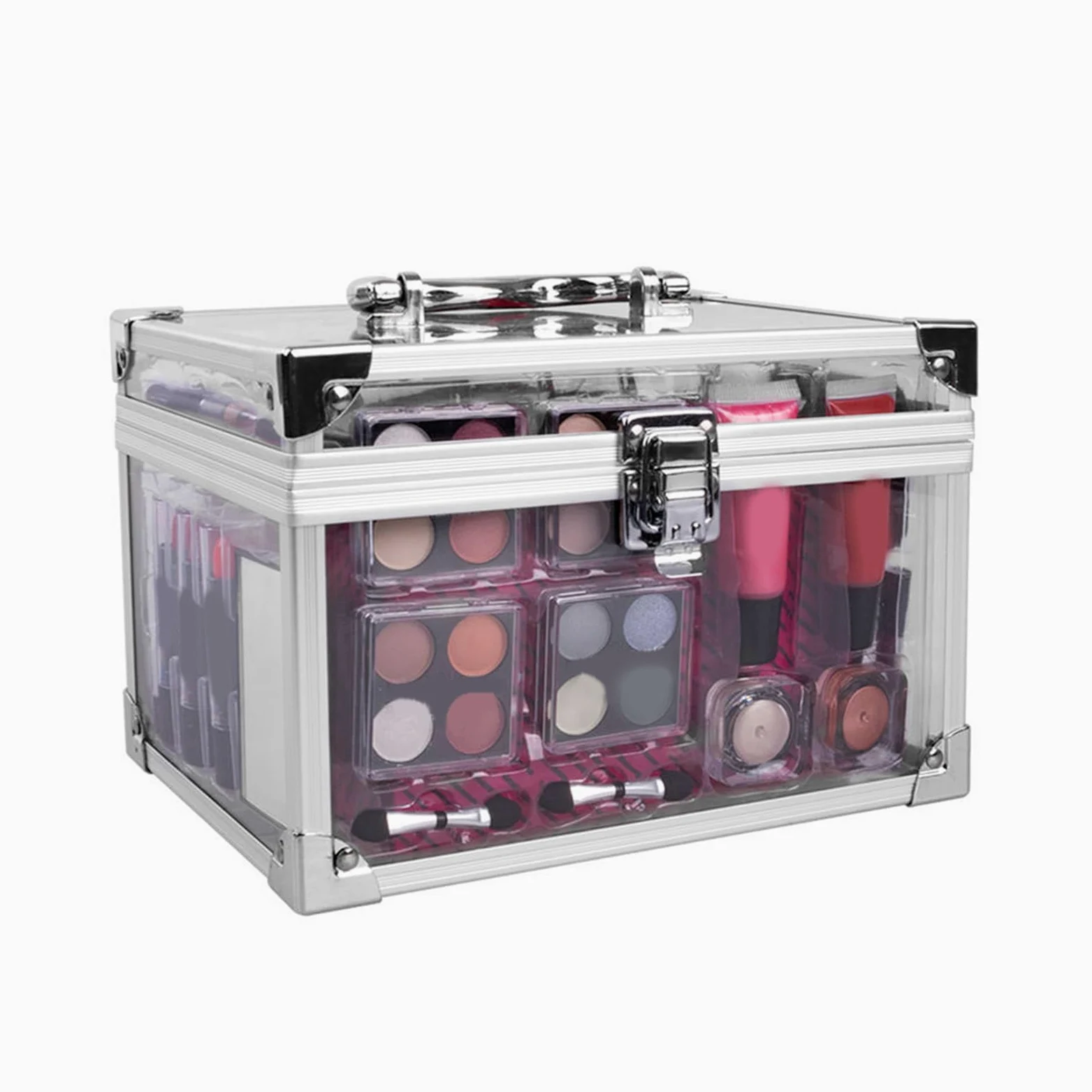 Kit Di Trucco Per Donna Set Da Viaggio Compatto Con | Portatrucchi con Ombretti Fard Pennelli per Adolescenti Viaggio Teatro Matrimonio Sposa Halloween