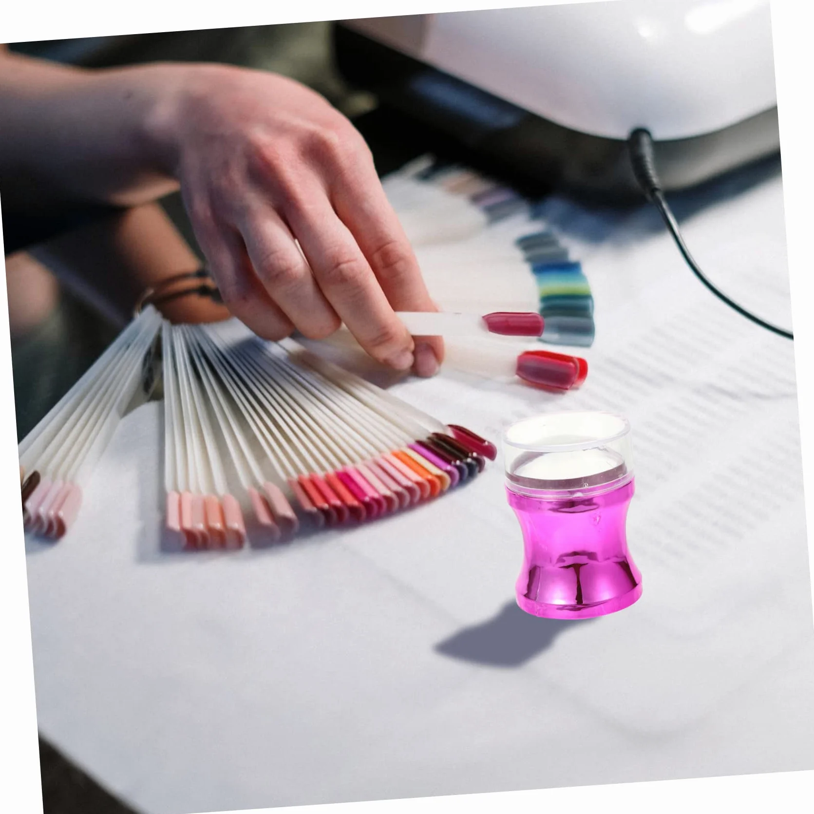 Healvian 4sets Timbratori Per Unghie Silicone Stampi Per Manicure Professionale e Strumenti Leggeri e Pratici Per Design Di Unghie Unici