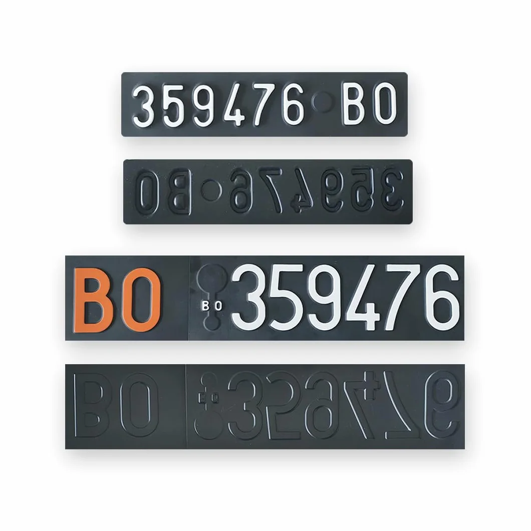 Targhe Personalizzate Modello Kit Completo Plastica 1976-1984 Lettere Numeri Rilievo Made in Italy