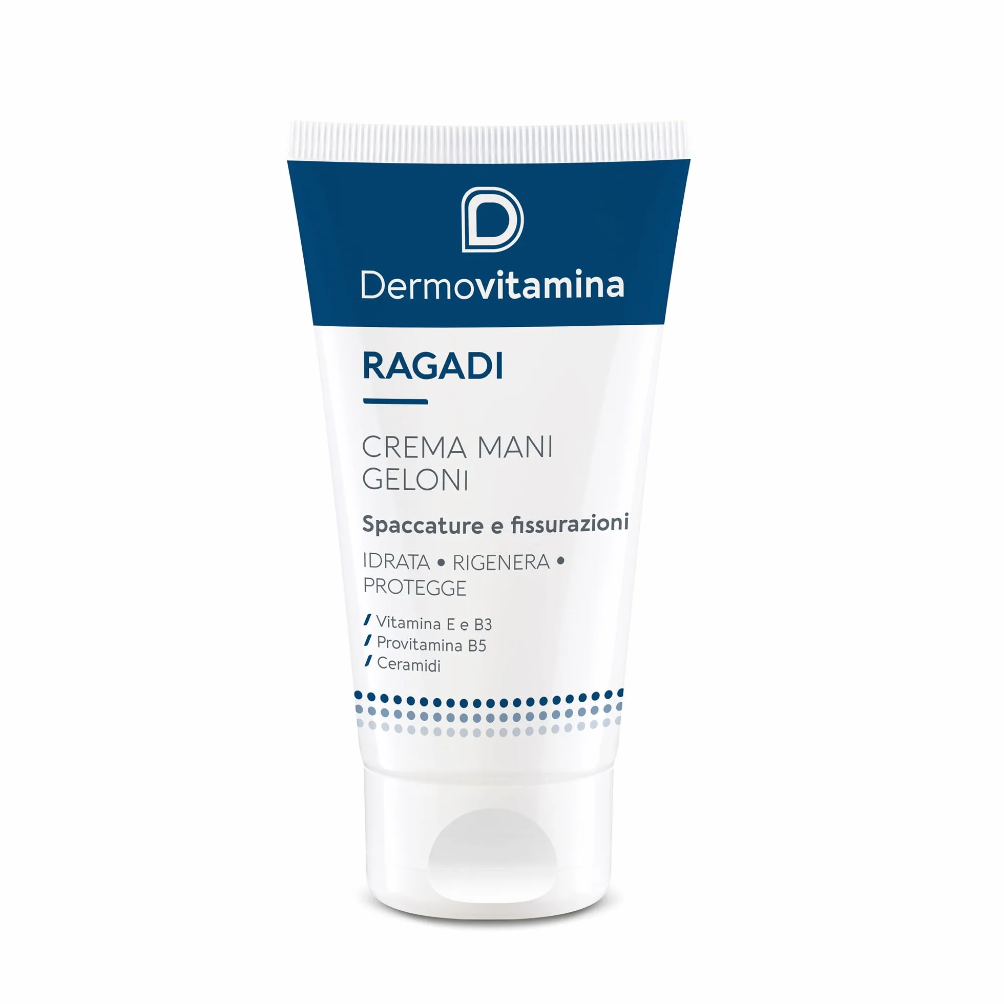 Dermovitamina Crema Mani Riparatrice Pelle Secca Screpolata con Pantenolo Vitamina E Ceramidi 75 ml