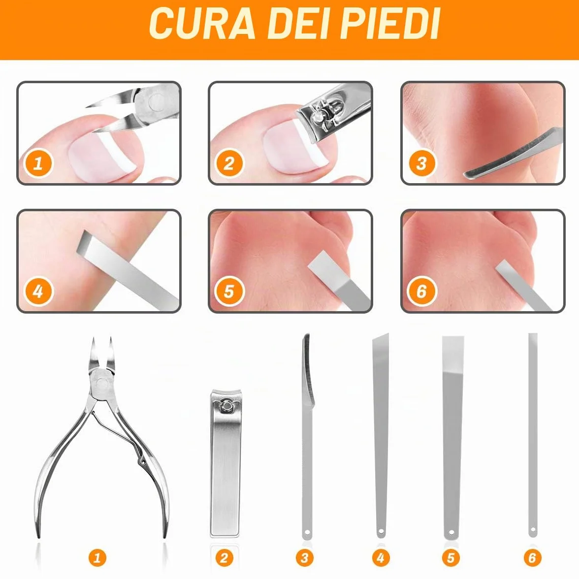 CestMall Set Manicure Professionale 21 Pezzi Acciaio Inossidabile Tagliaunghie Kit Pedicure