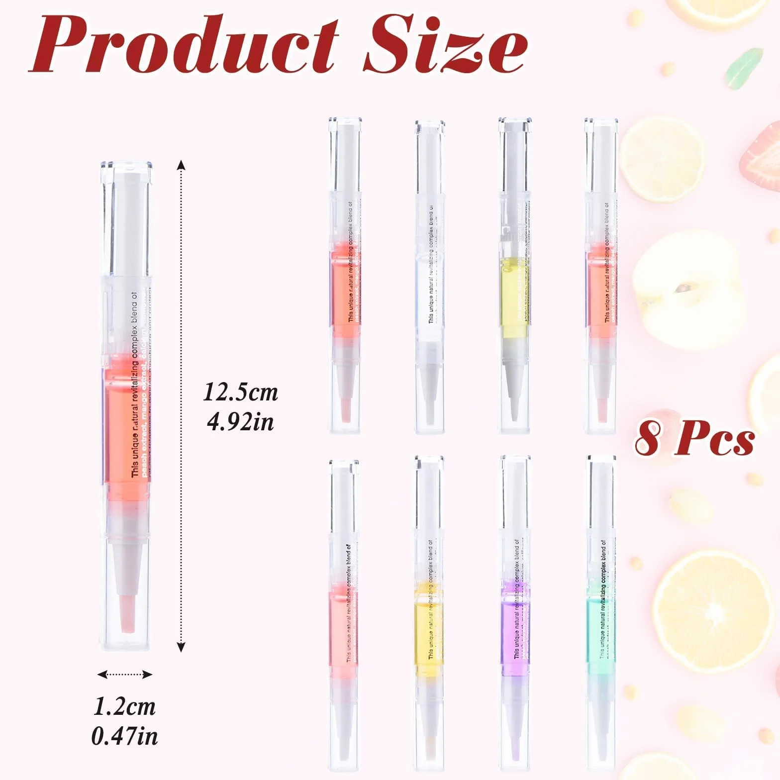 Olio per Unghie e Cuticole Penna a Sfera 8 Penne ad Olio per Cuticole, Idrata e Nutre in Profondità, Ripara Unghie Screpolate, Protezione Pelle, Promuove Crescita Unghie, Nail Care Pen