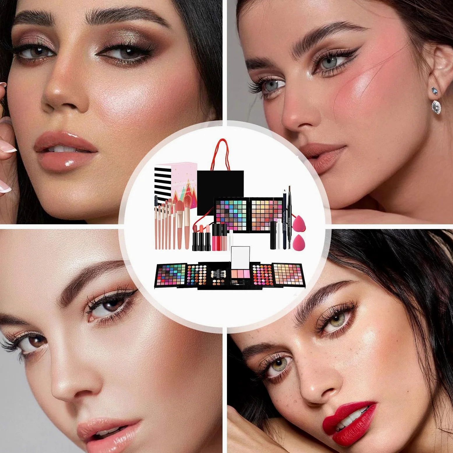 Set di trucco da donna Kit completo, kit di trucco da donna | kit tutto in | 1 | Set di cosmetici Full Start per donne e ragazze, include cosmetici e strumenti per trucchi