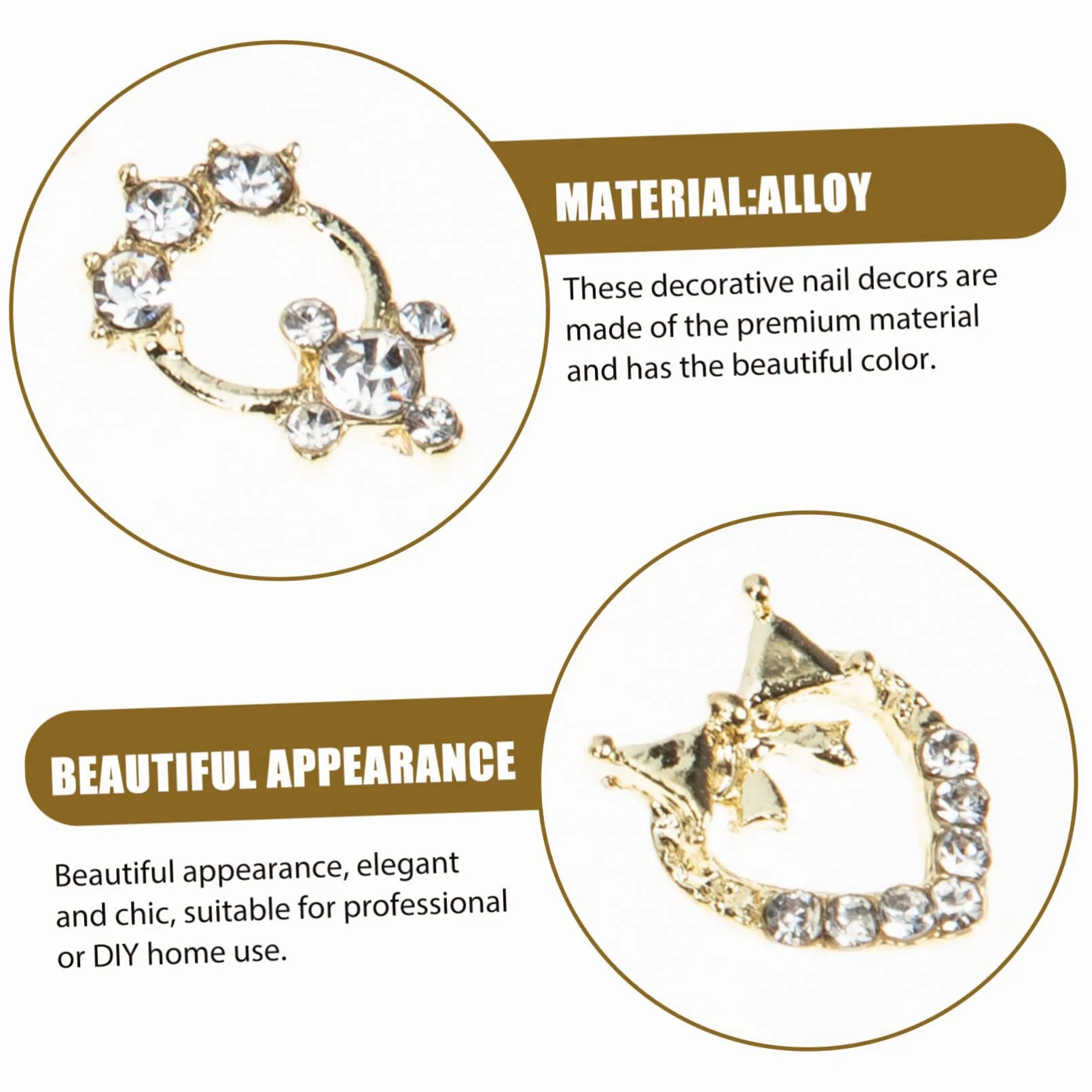VICASKY 3 Set Decorazioni Unghie Kawaii Charms Per Manicure Te Accessori Leggeri E Durevoli Per Design Unghie Raffinati 60 Pezzi*3