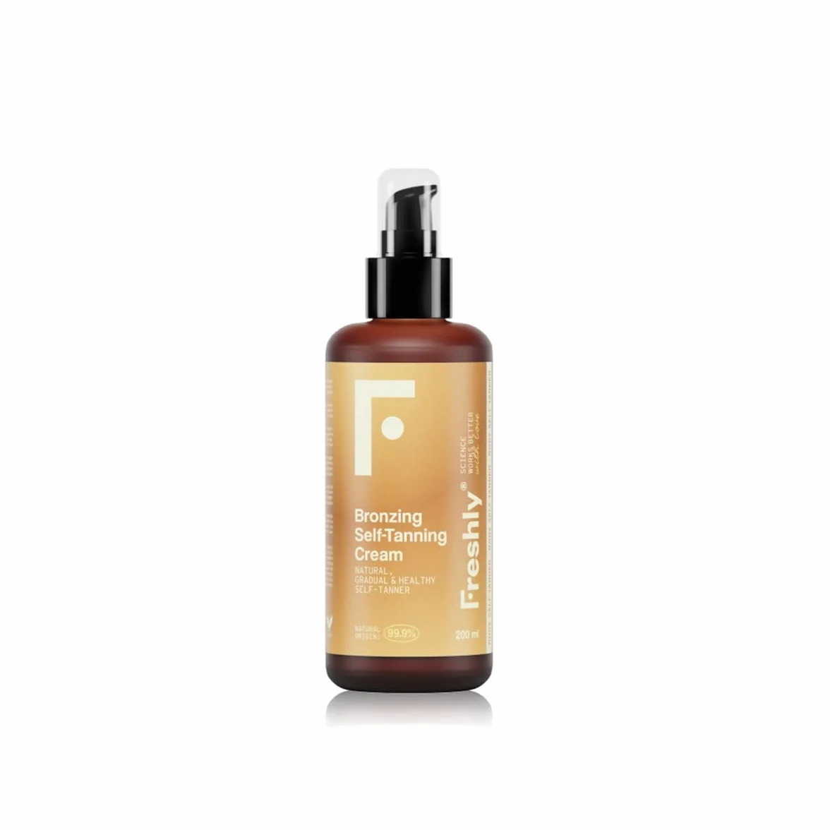 Freshly Cosmetics | Bronzing Radiance Self-Tanning Cream | Crema Autoabbronzante Naturale | 200 ml | Abbronzatura Graduale per Viso e Corpo