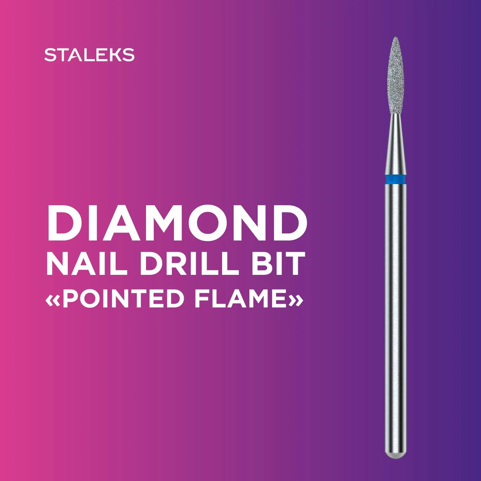STALEKS PRO Punta diamantata Fiamma affilata anello blu kit scarico unghie levigatura per levigatrici elettriche NAIL DRILL BIT manicure pedicure FA11B016/8