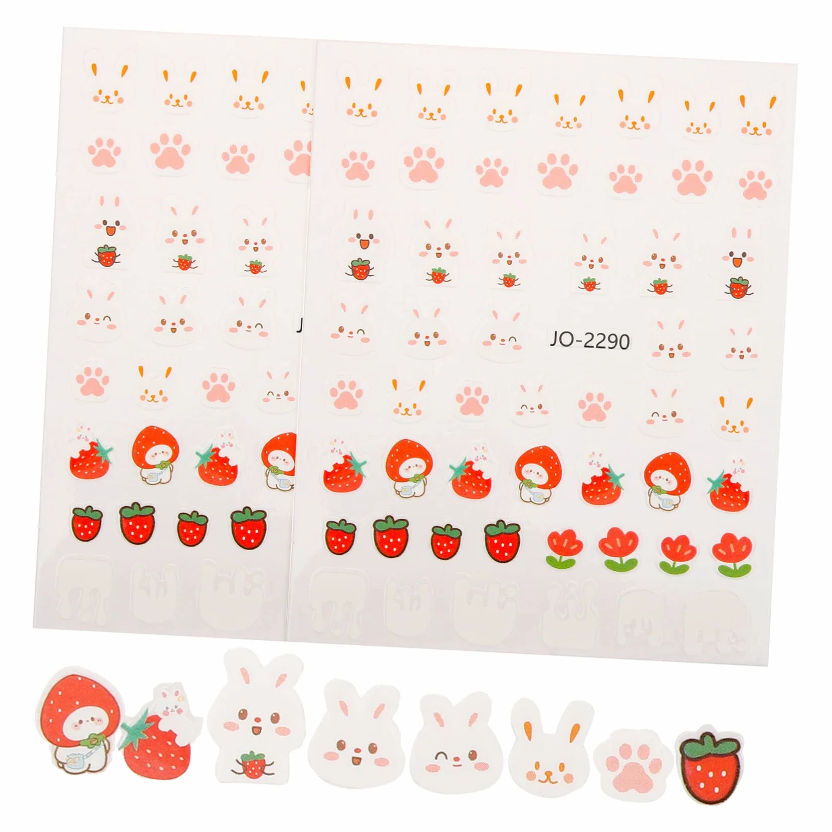 Healvian 4 Set Di Adesivi Per Nail Art Decalcomanie Per Unghie Da Donna Decalcomanie Per Unghie A Forma Di Coniglietto Per Decorazioni Natalizie 10 Fogli*4