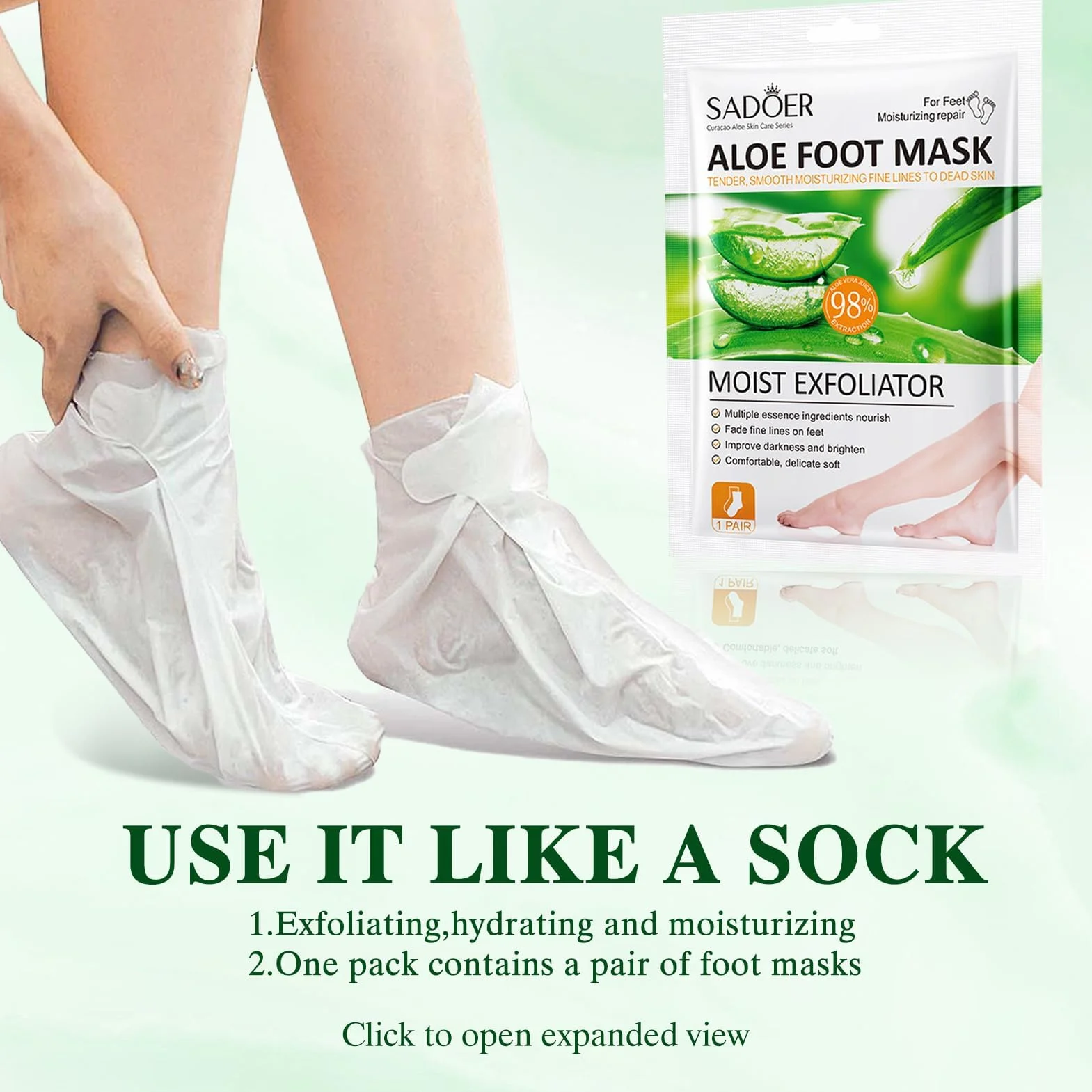 6 paia Maschera Esfoliante Piedi,Peeling Piedi,Idratante,Secchi e Screpolati,con Kit Pedicure per Uomo e Donna,Aloe Vera
