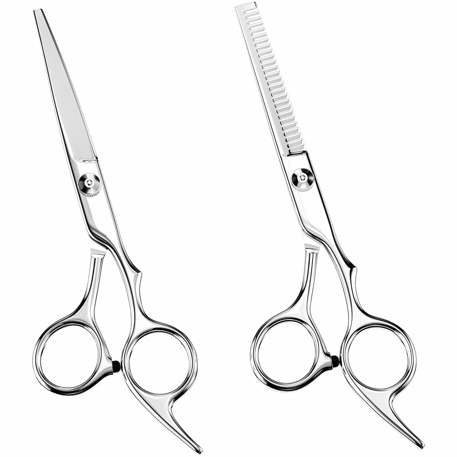 Uootach 2 Pezzi Forbici Parrucchiere, Forbici da Taglio Affilato e Preciso per Styling e Sfoltire