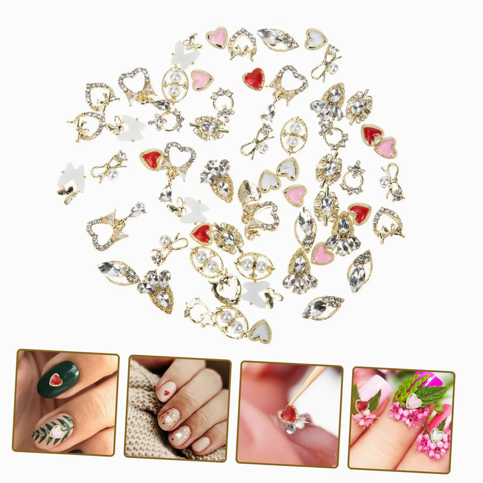 VICASKY 3 Set Decorazioni Unghie Kawaii Charms Per Manicure Te Accessori Leggeri E Durevoli Per Design Unghie Raffinati 60 Pezzi*3