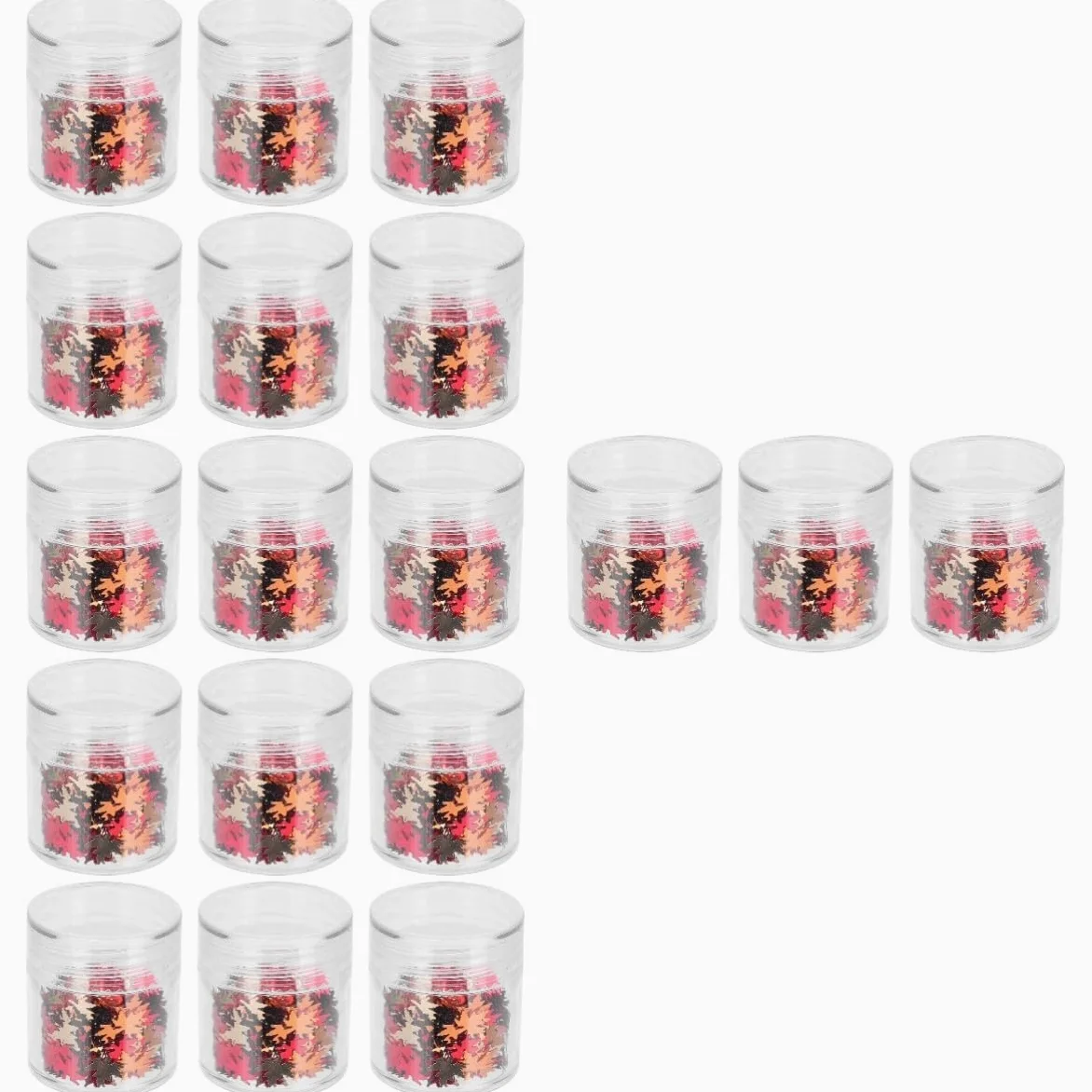 Didiseaon 6 Pezzi Glitter per unghie in acero strenne natale gel unghie colorati Adesivi per unghie 3d adesivi per unghie margherita adesivo per manicure paillettes per unghie foglia d'acero