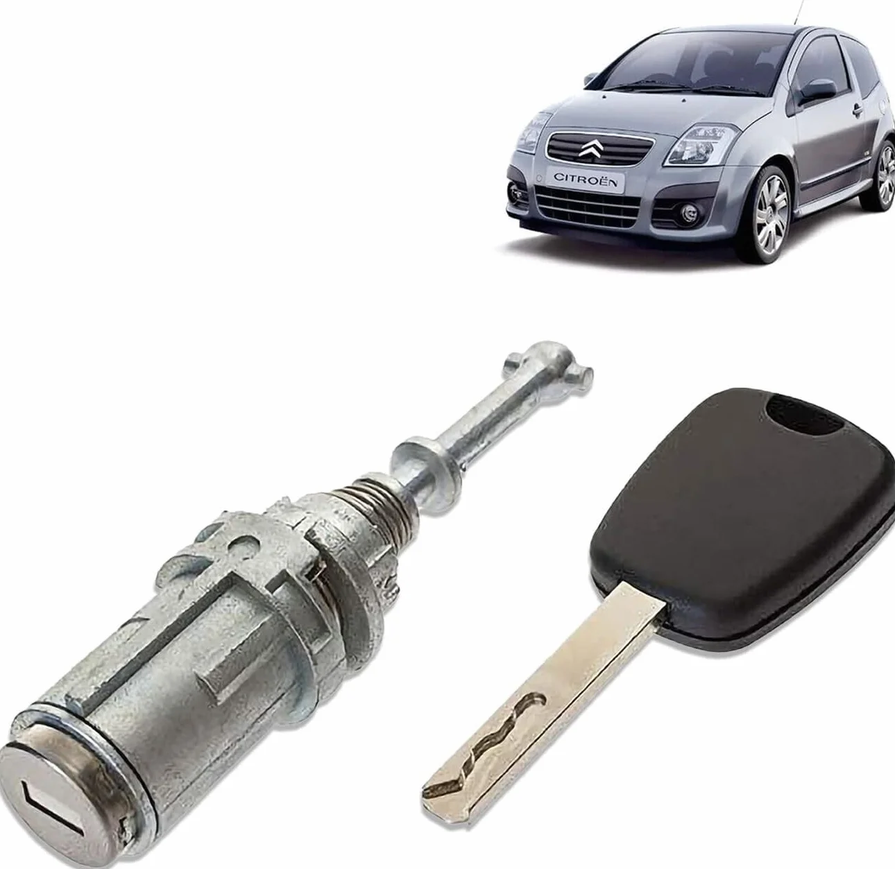 Citroen C2 C3 Barilotto completo porta anteriore sinistro lato conducente 2 klucze 9170T9