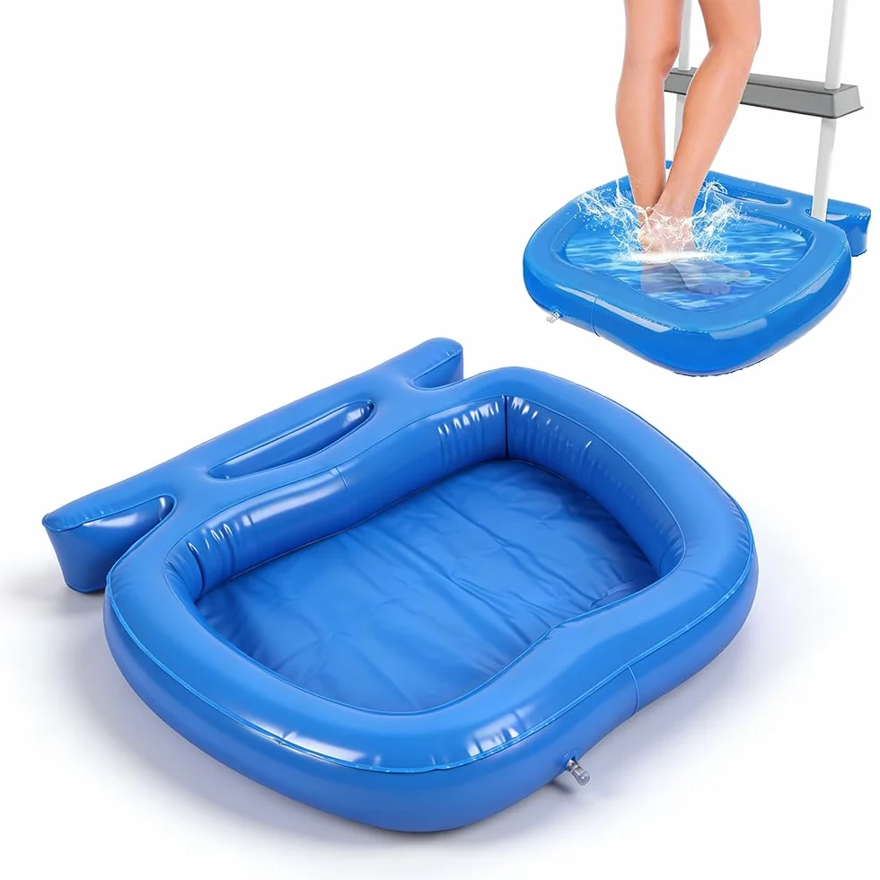 Vaschetta Lavapiedi Piscina, HOVCEH Lavapiedi per Piscina Gonfiabile con Ganci, Vaschetta Piedi Piscine per Ingressi Piscine, Bacinella Piedi Piscinas per Lavare Sabbia E Sporco Prima Di Entrare